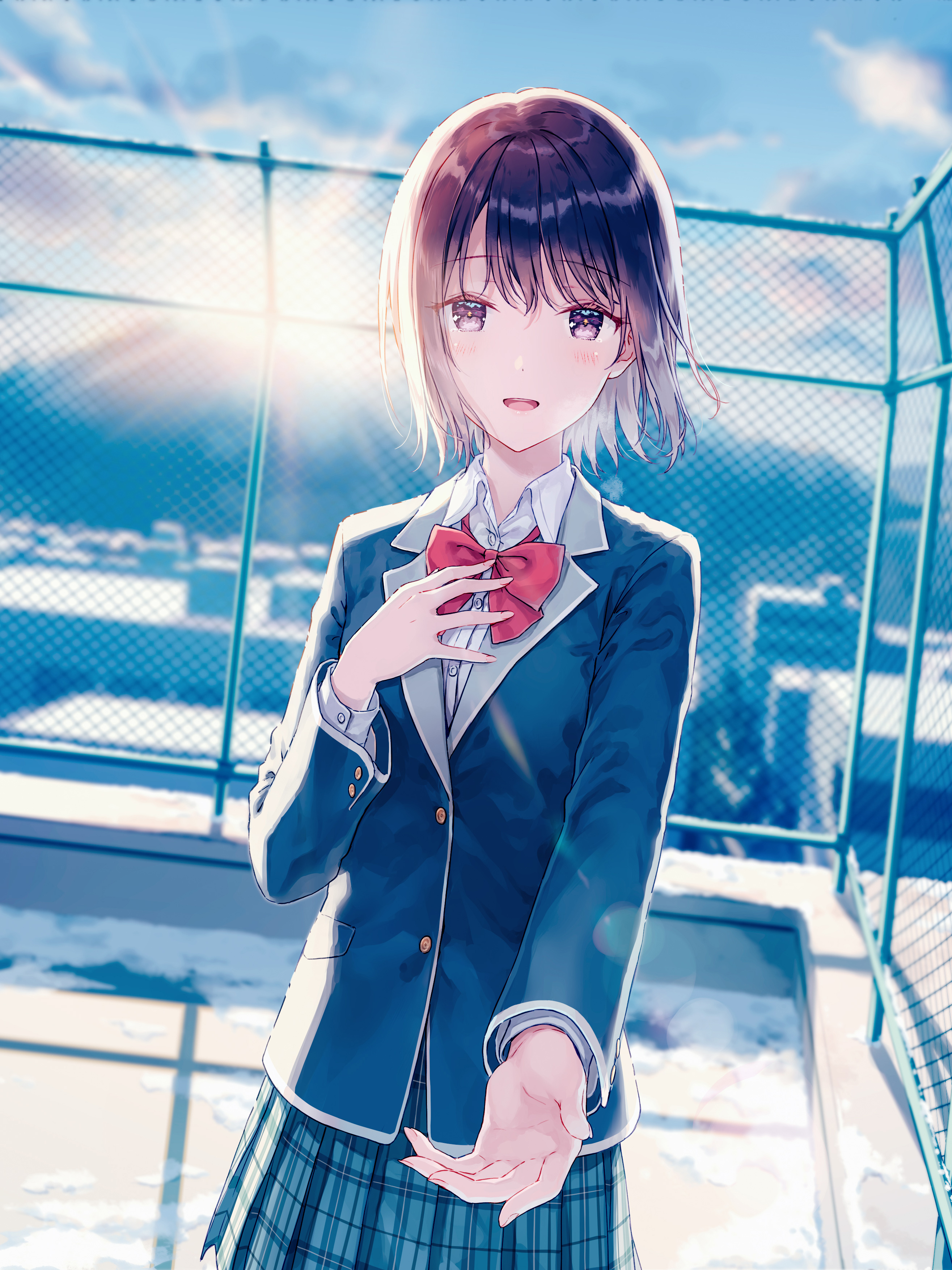 Hiten Anime Girls School Uniform Schoolgirl 2631x3508