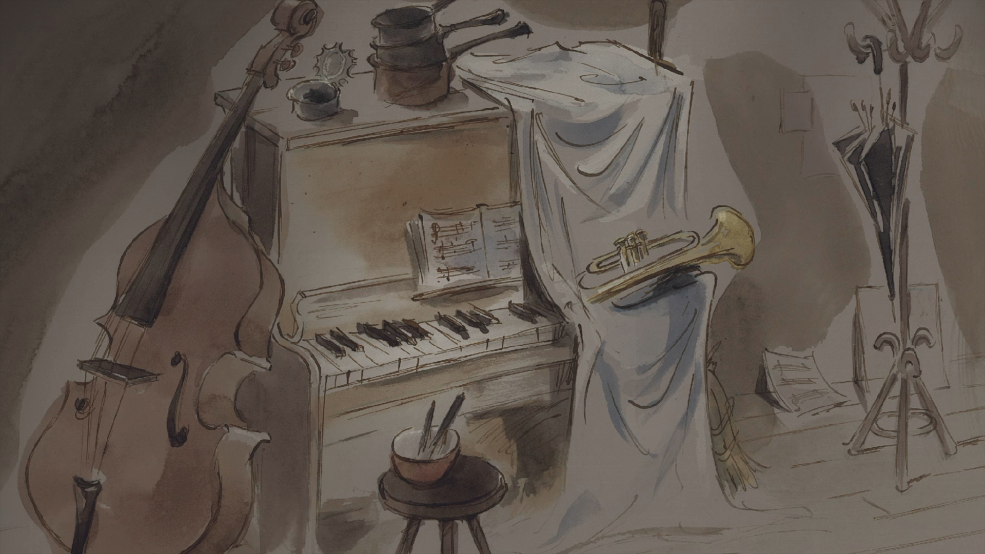 Ernest Et Celestine French Animated Film Watercolor Style 1920x1080