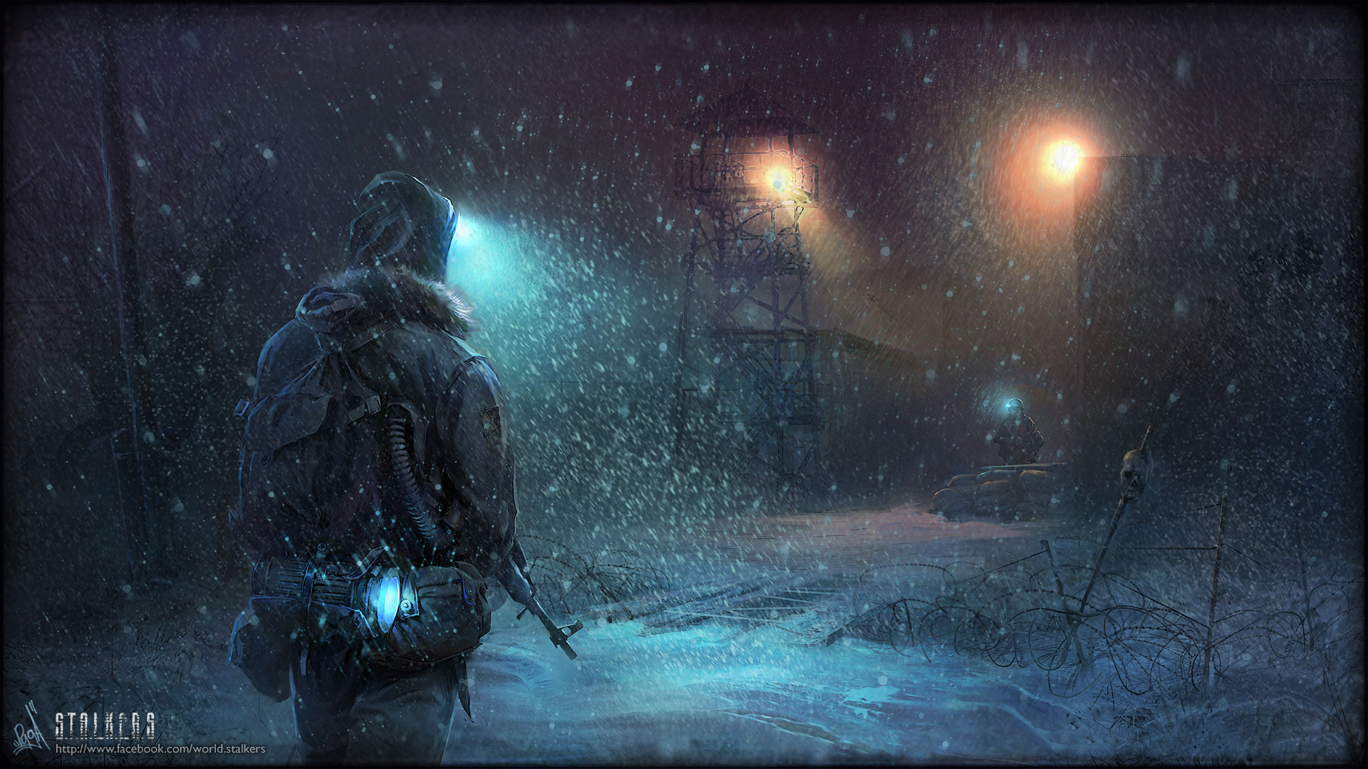 S T A L K E R S T A L K E R Clear Sky Snow Looking Into The Distance Cold Video Games Video Game Art 1920x1080