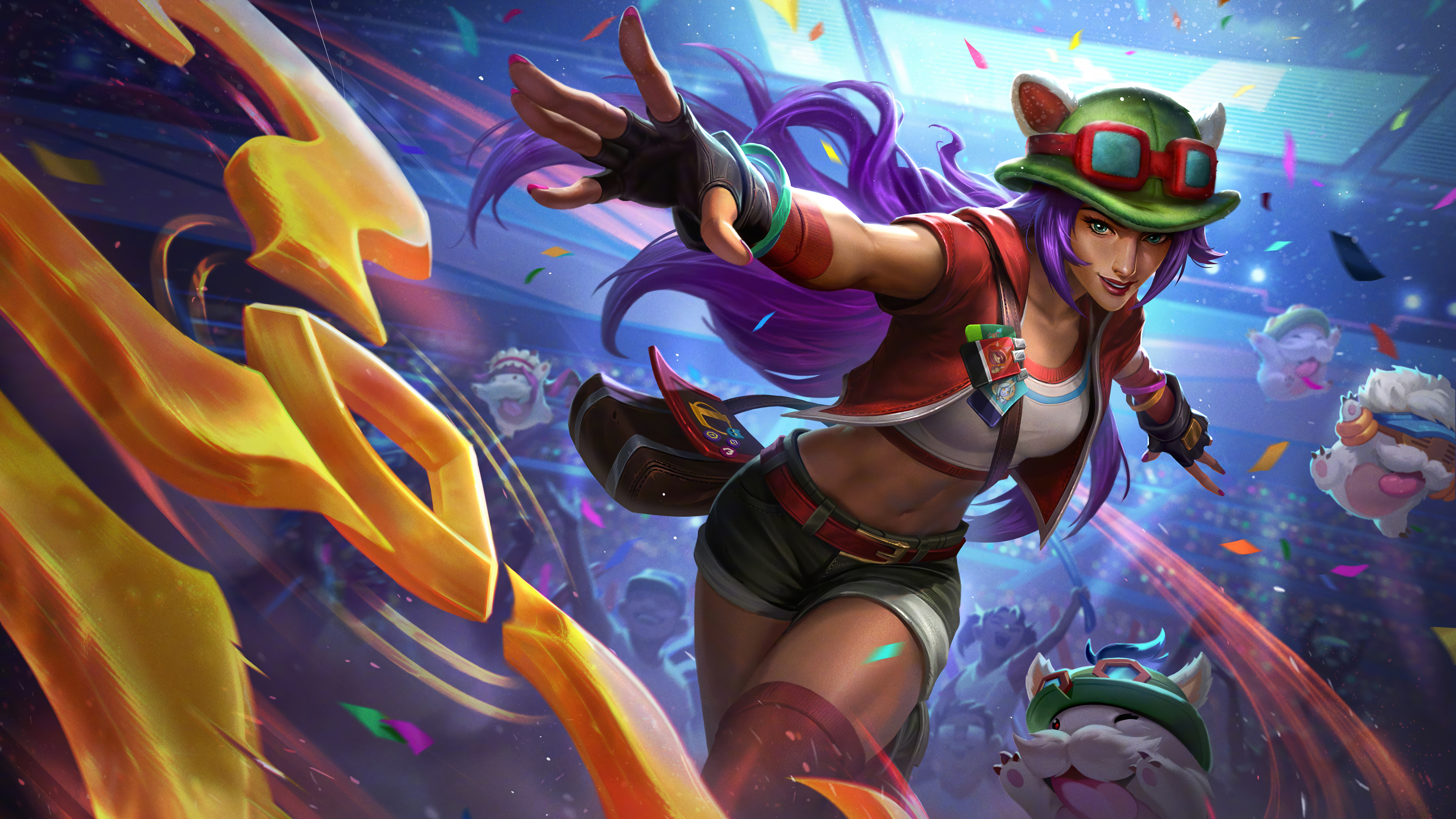 Anniversary League Of Legends League Of Legends Digital Art Riot Games GZG 4K Video Games Sivir Leag 7680x4320