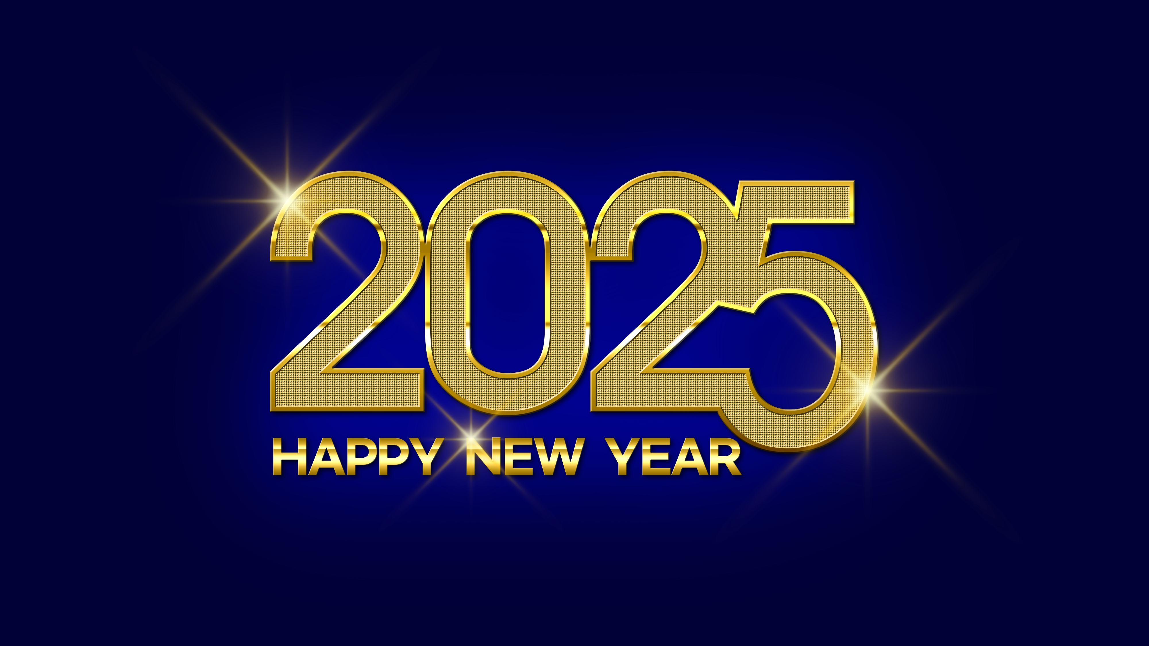 2025 Year New Year Blue Background 4000x2250