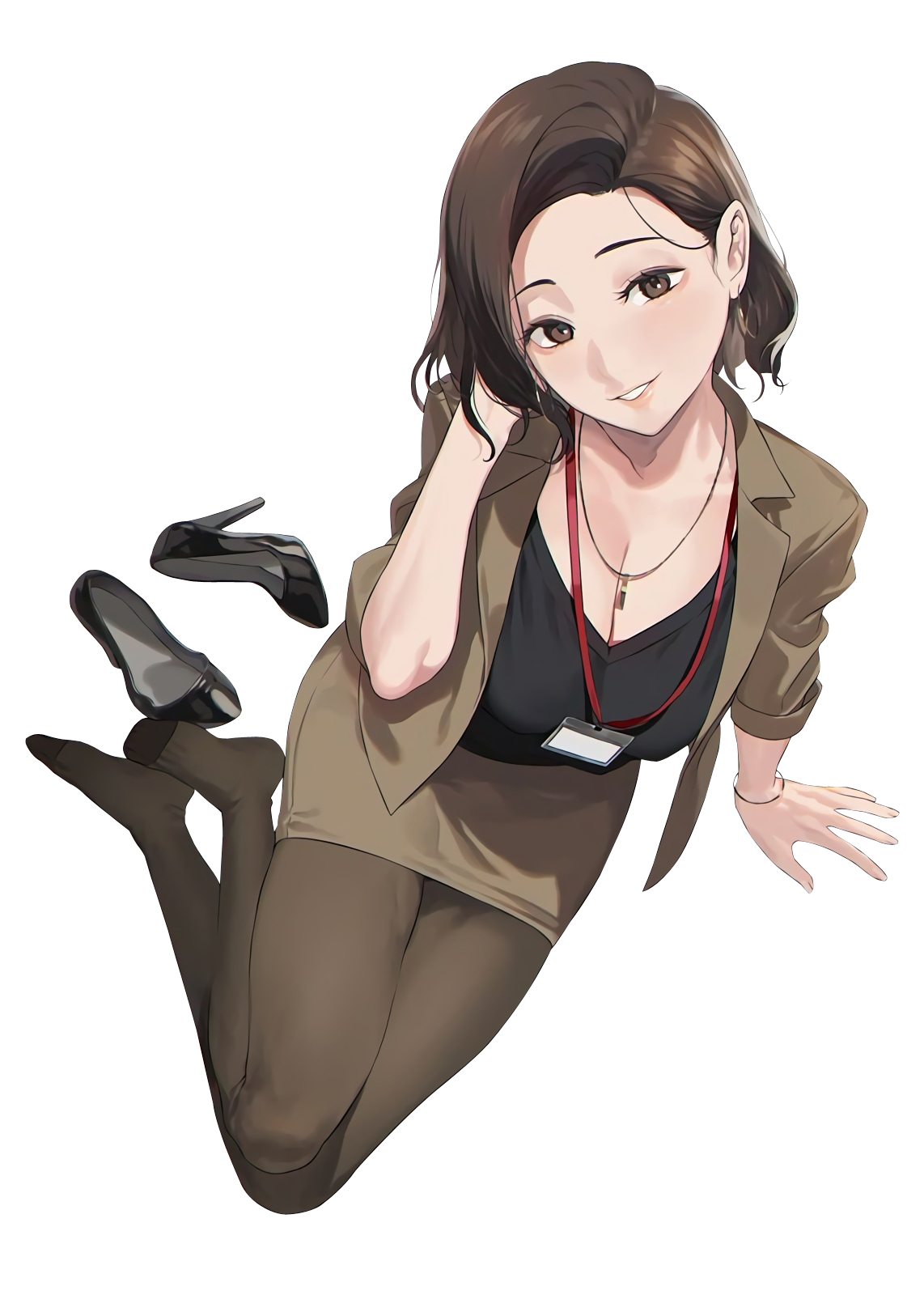 Office Girl Anime Girls Transparent Background 1142x1600