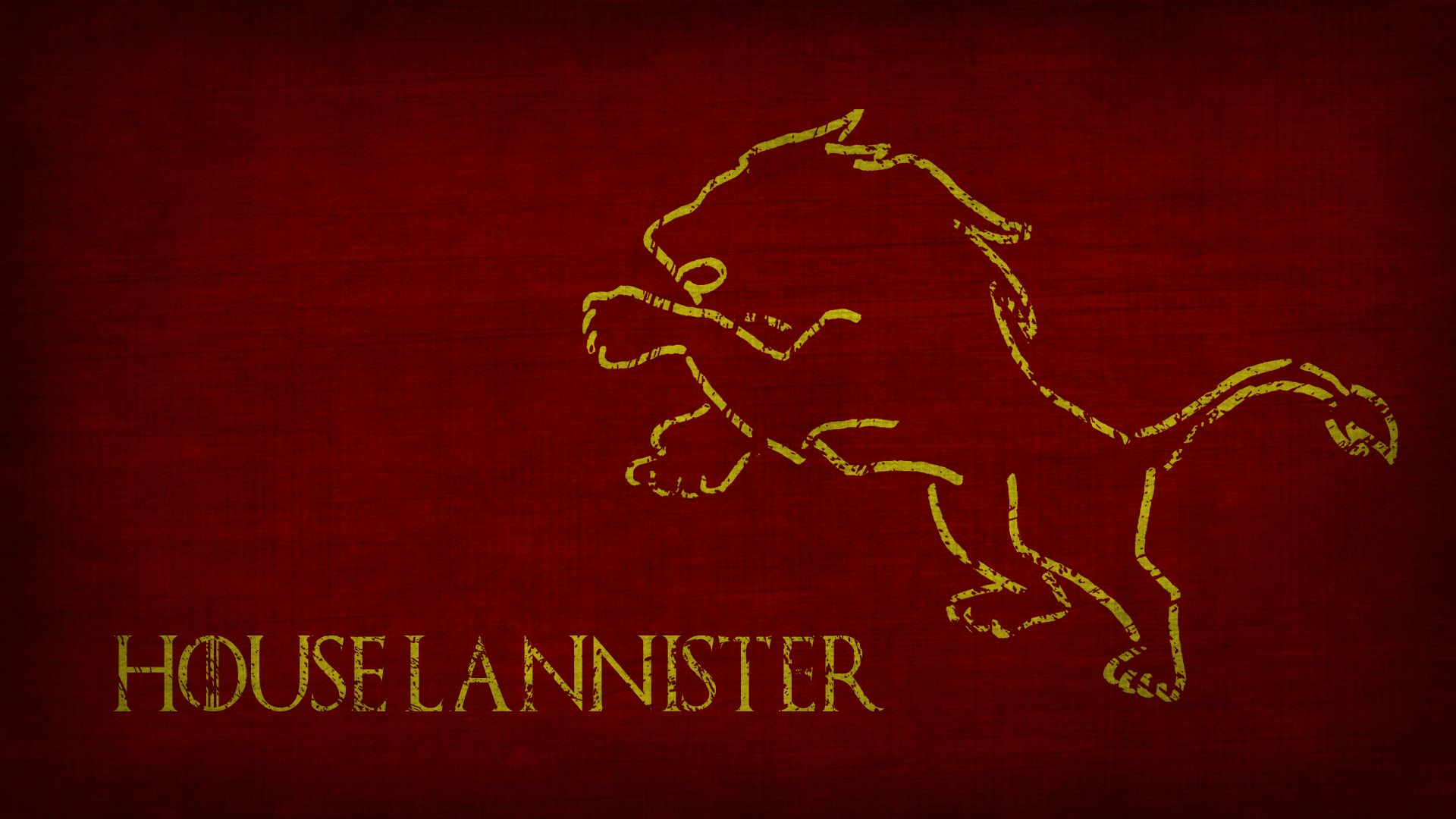 House Lannister Lion Game Of Thrones Red 1920x1080