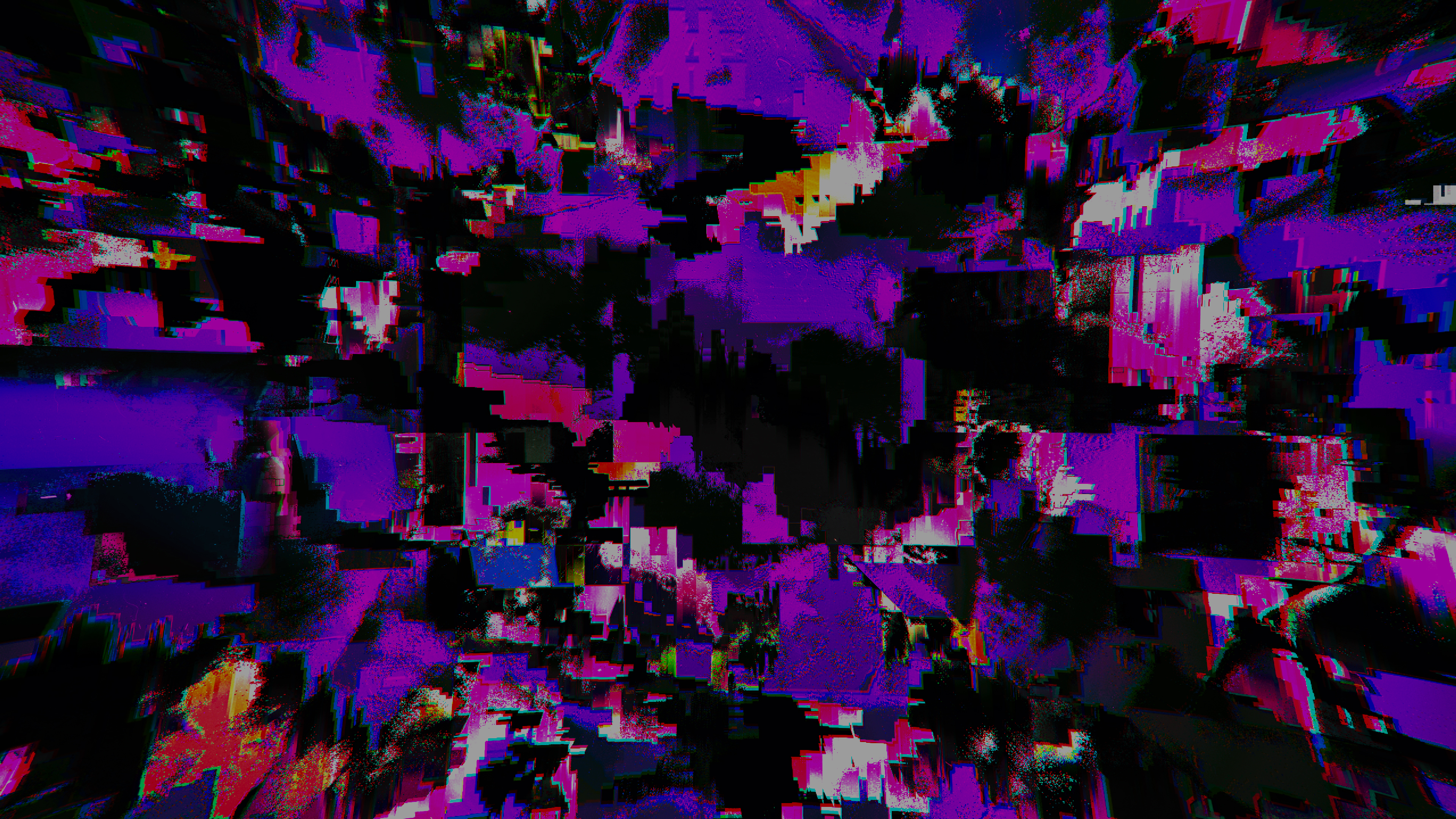 Distortion Glitch Art Square 3840x2160