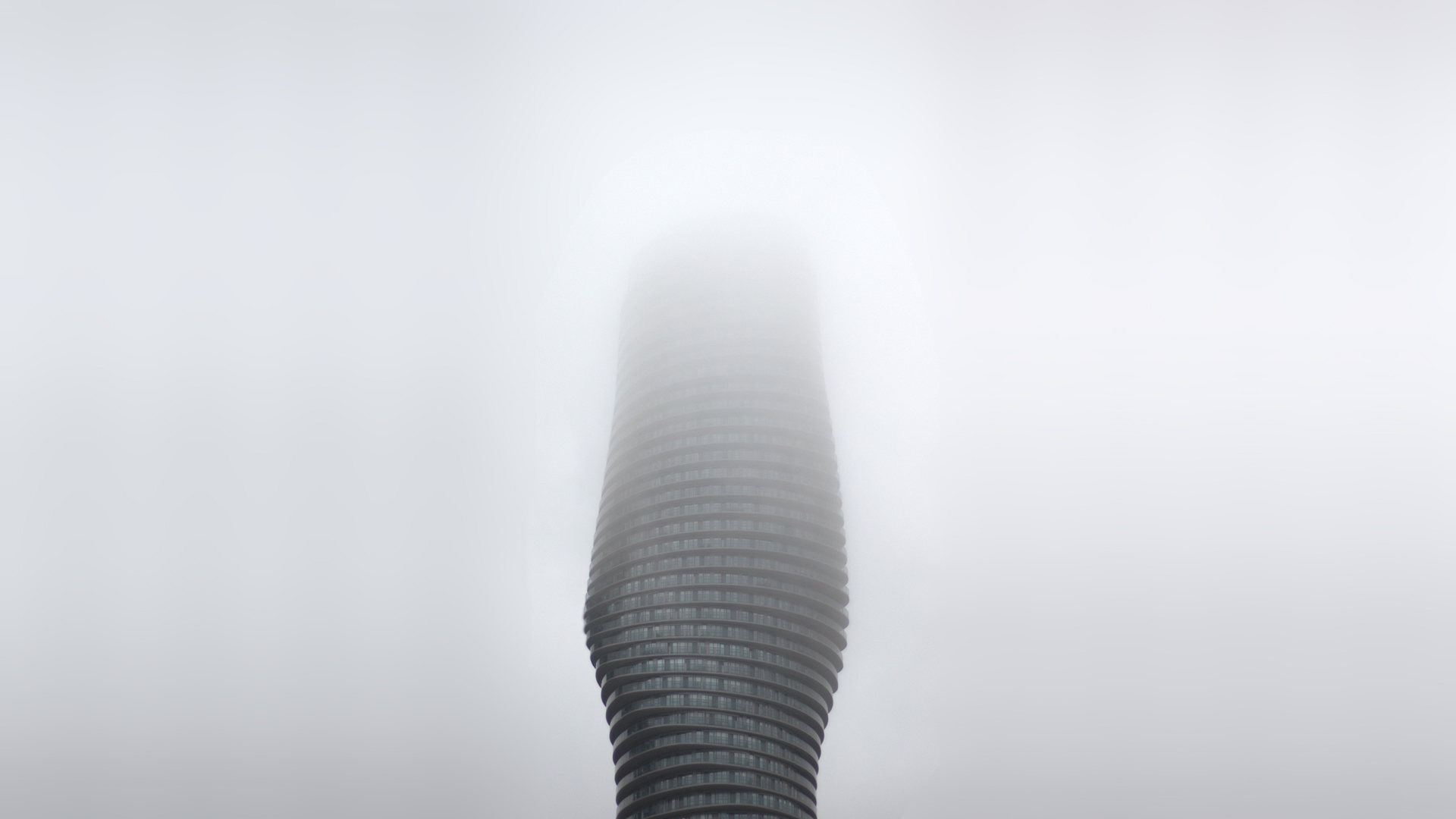 Mississauga Architecture Fog Monochrome Toronto Canada Photography 1920x1080