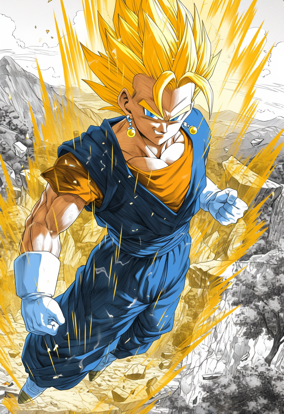 Dragon Ball Z Vegito Super Saiyan 912x1328