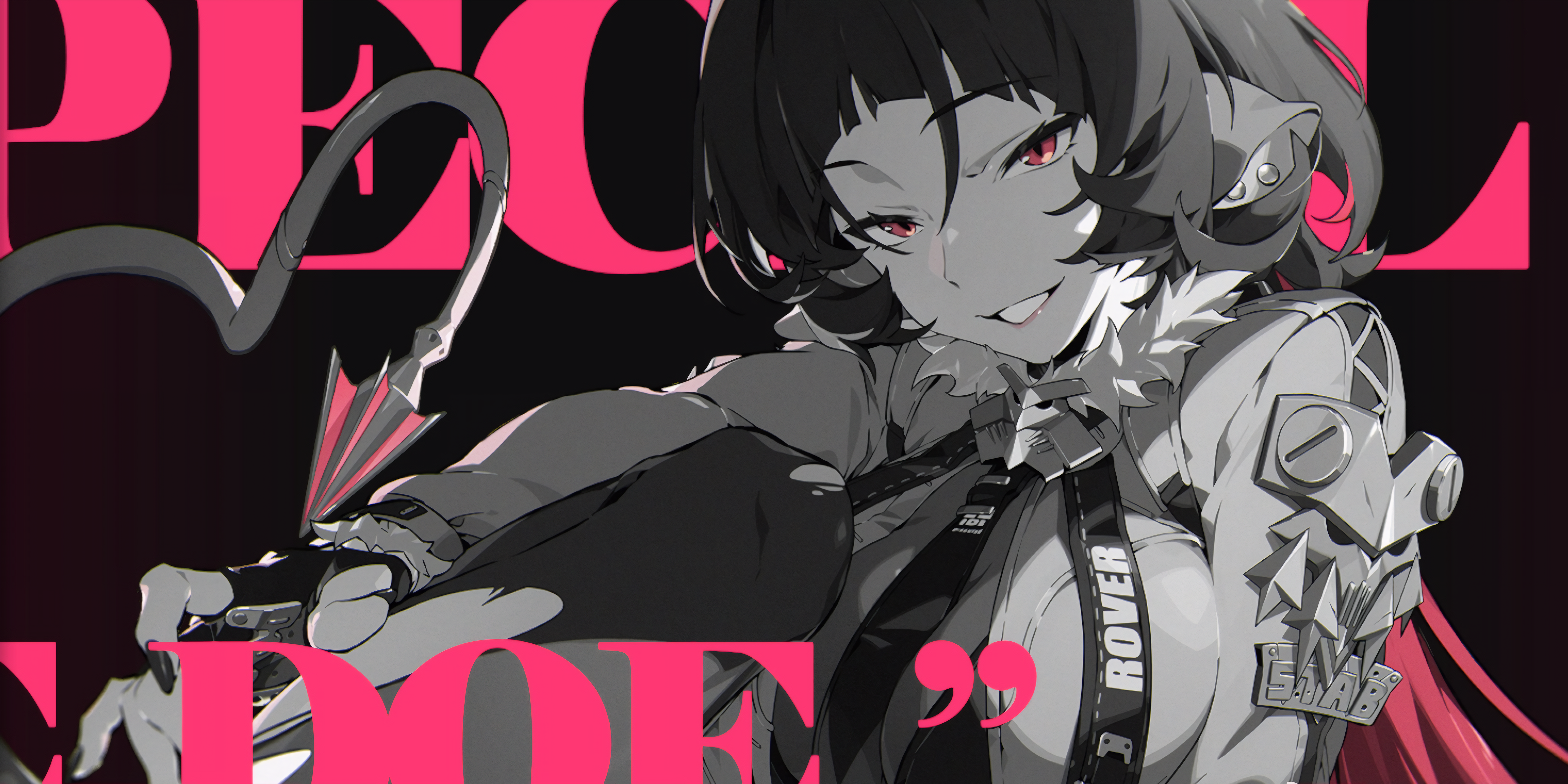 Jane Doe Zenless Zone Zero Anime Girls Anime Monochrome 6528x3264