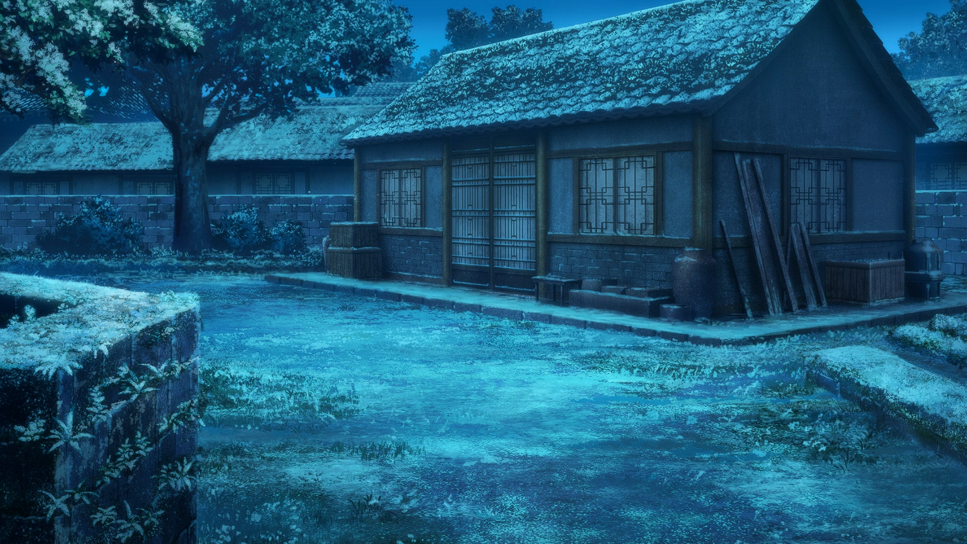 The Apothecary Diaries Winter Snow Asian Architecture Japanese Night Anime Screen Shot 1920x1080