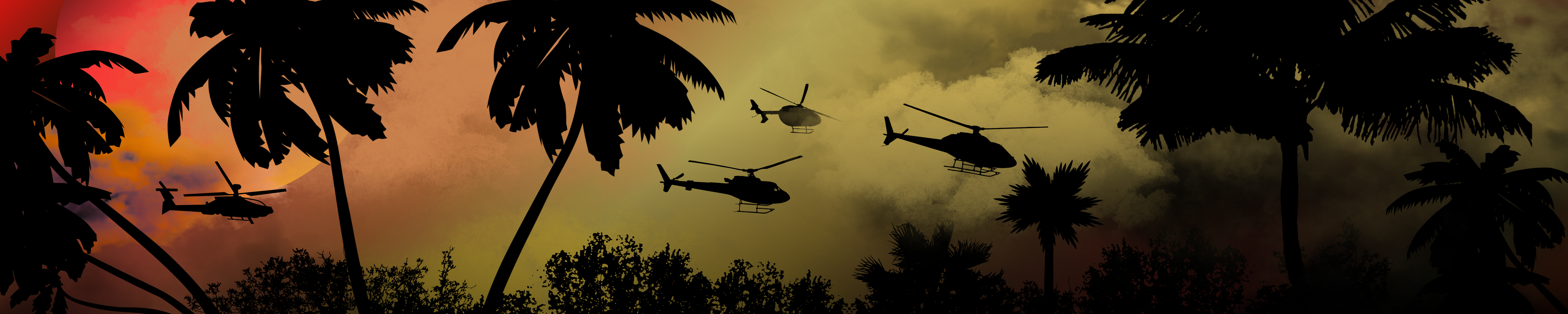Digital Art Jungle War Movies Apocalypse Now Fan Art 5000x1000
