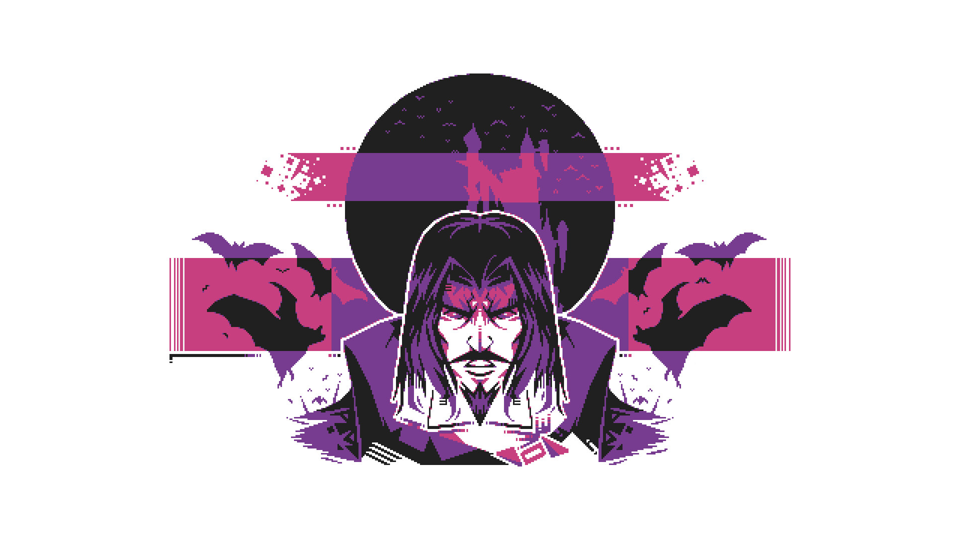 Video Games White Background Smiling Castlevania Bats Castle Dracula Dracula Theme Moon Cape Collar  1920x1080