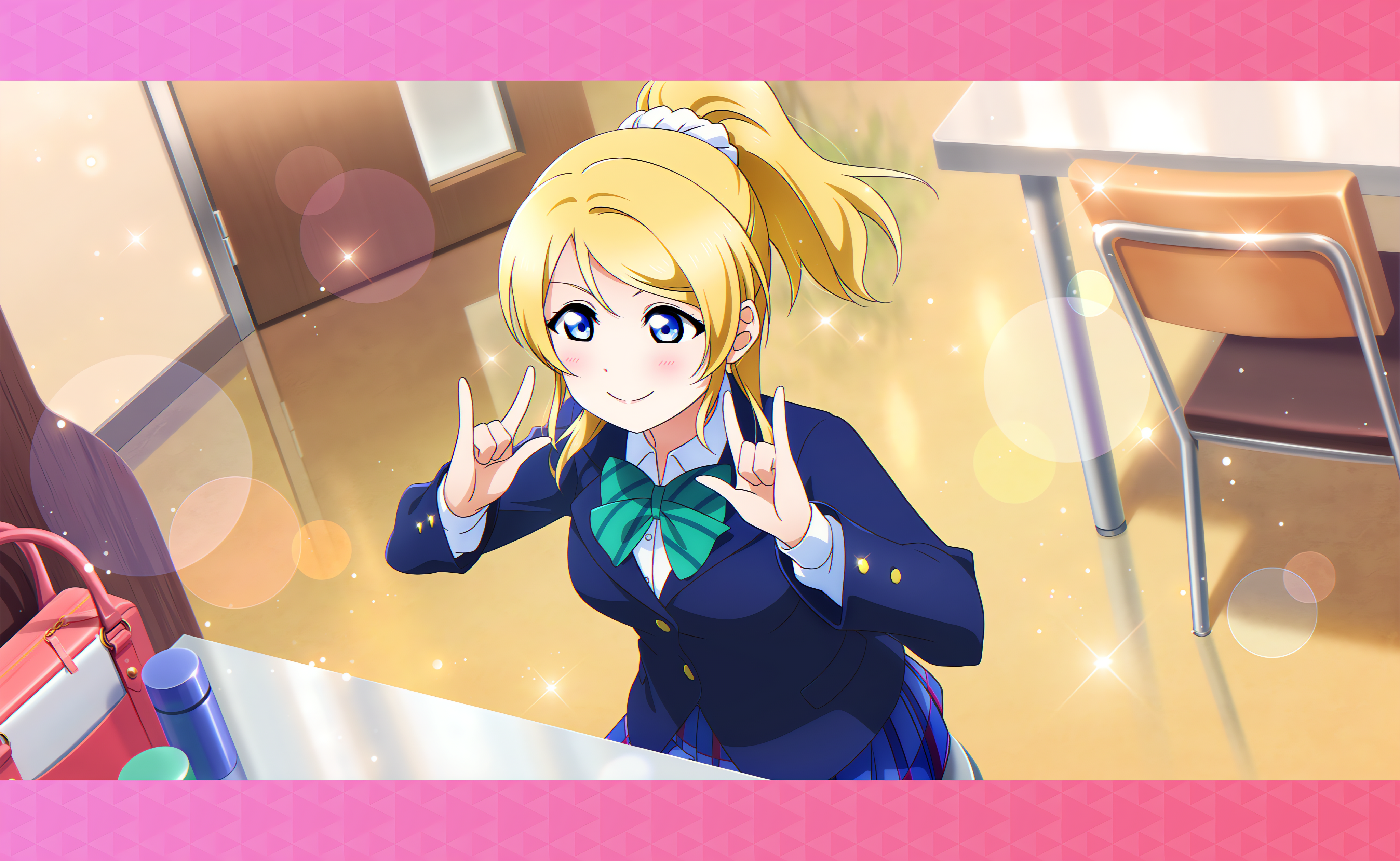 Love Live Ayase Eli Blonde Anime Girls 4096x2520