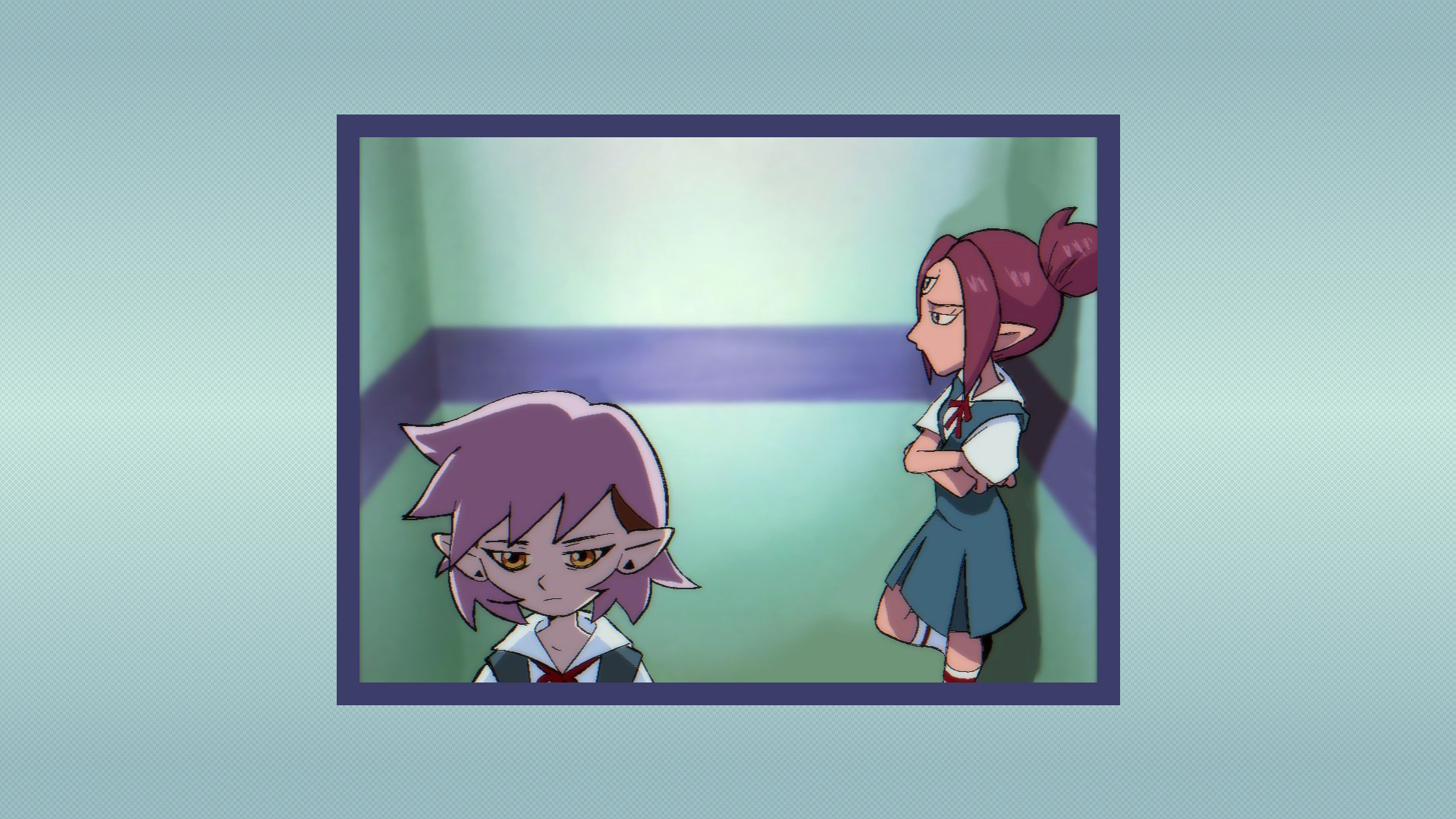 Anime Girls Anime Witch Pointy Ears The Owl House Long Hair Purple Hair Short Hair Bangs Blunt Bangs 1920x1080