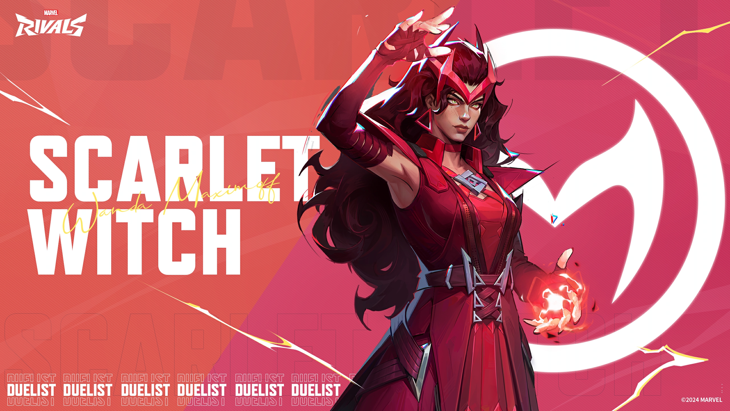 Marvel Rivals Scarlet Witch Text Video Game Characters Comic Character Comic Art Comics 2560x1440