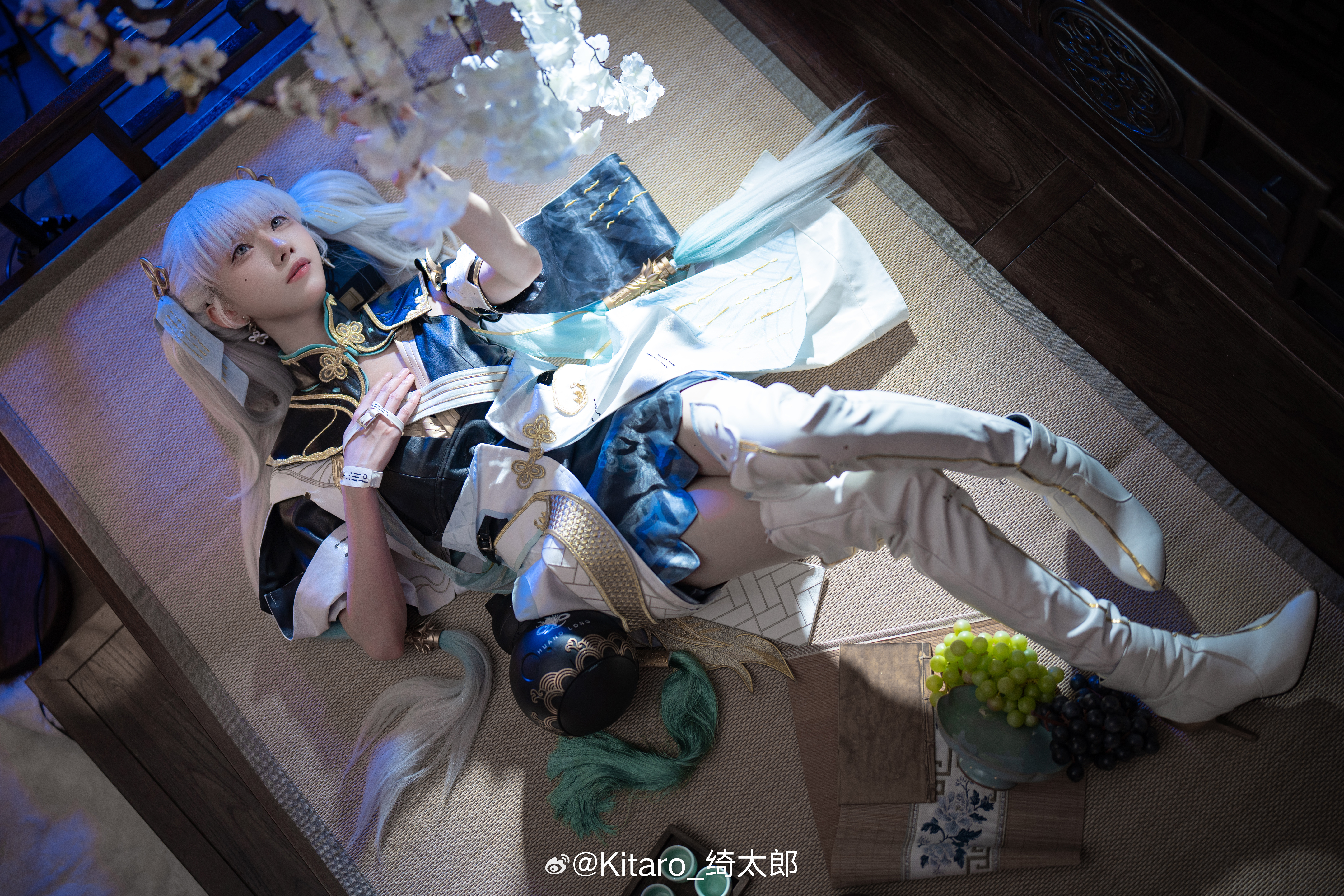 Cosplay Asian Women Anime Anime Girls Twintails Lying Down Lying On Back Watermarked Looking Away Pa 7008x4672