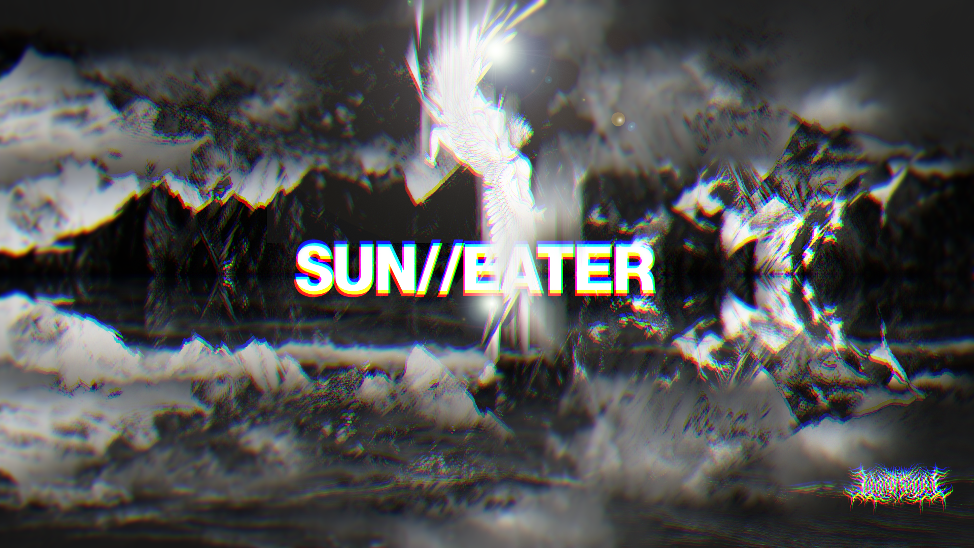 Typography Logo Lorna Shore Icarus Rgb Shift Sun Eater Monochrome 1920x1080