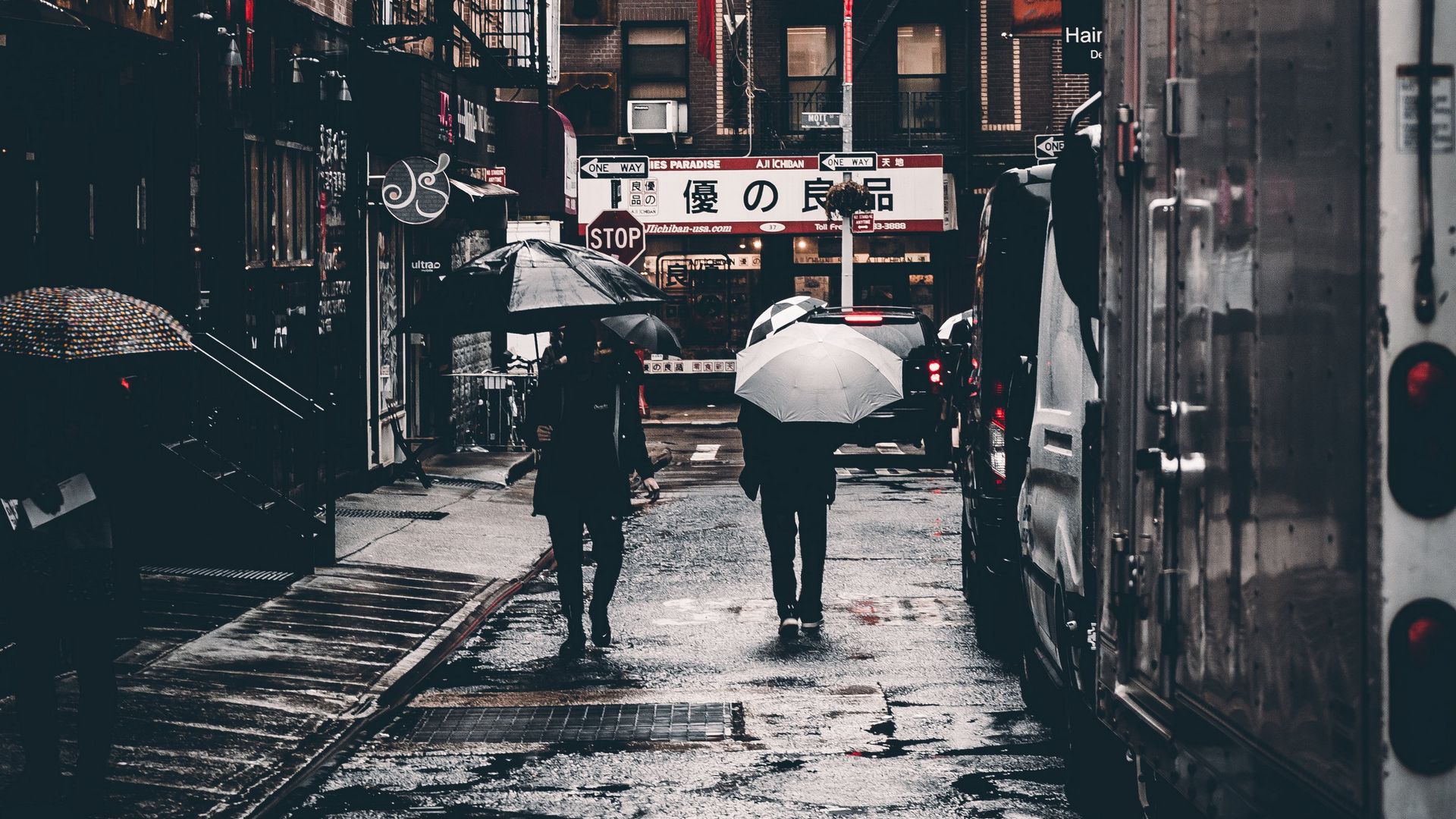 Photography Street People Umbrella 1920x1080