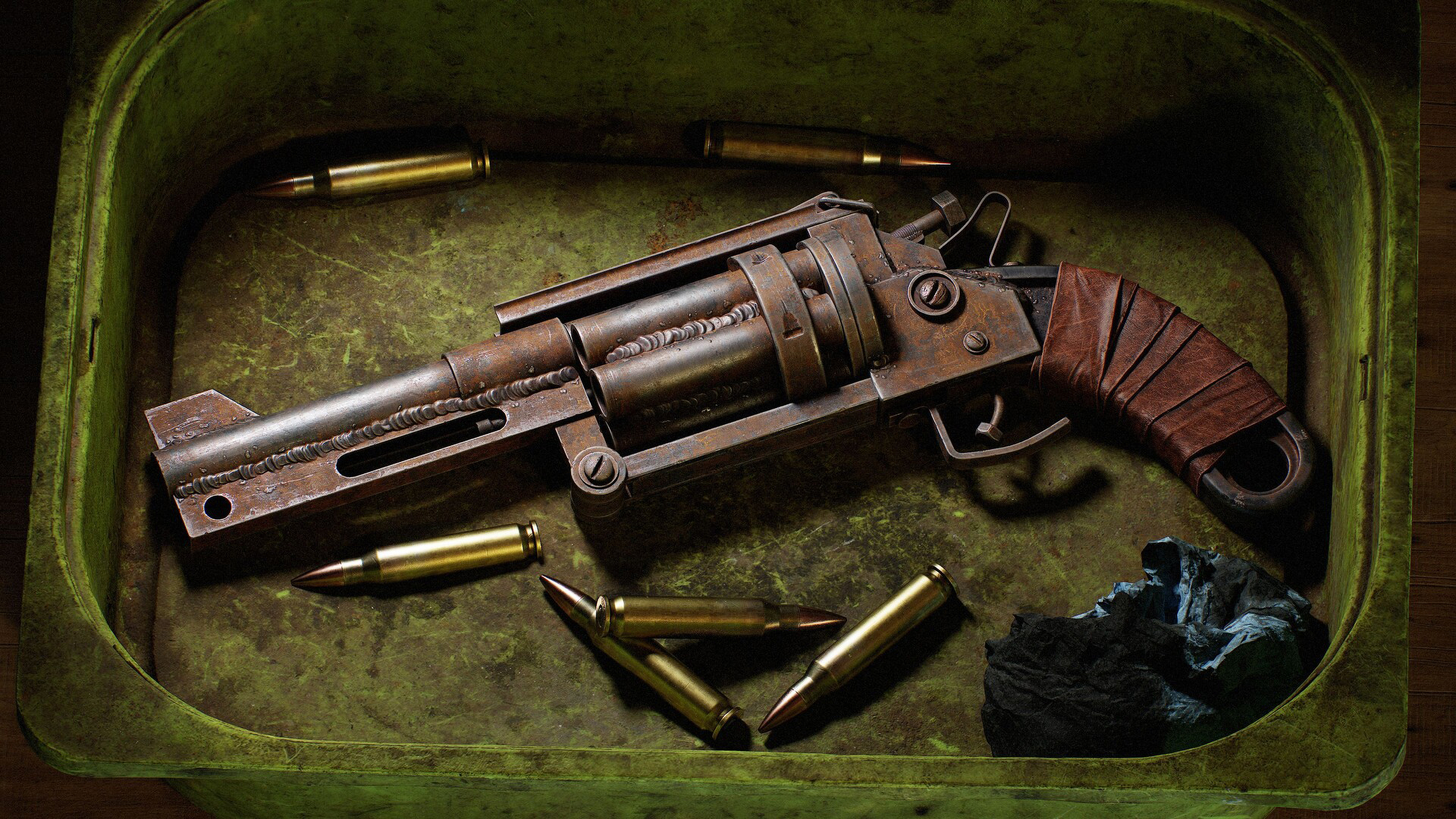 Pilgrim Artist CGi Revolver Ammunition Rust Gun 2276x1280