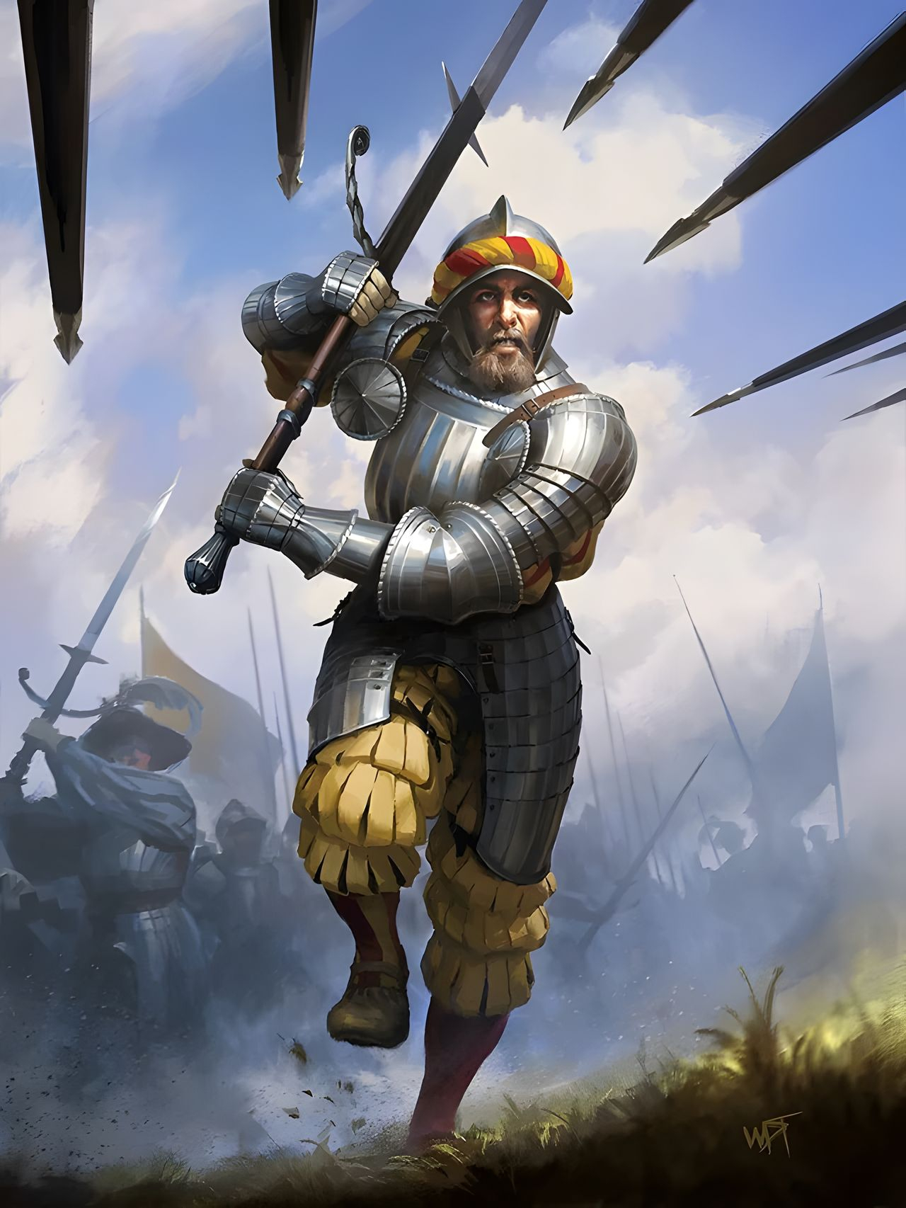 Artwork Knight Landsknecht Army War Greatsword 1280x1706