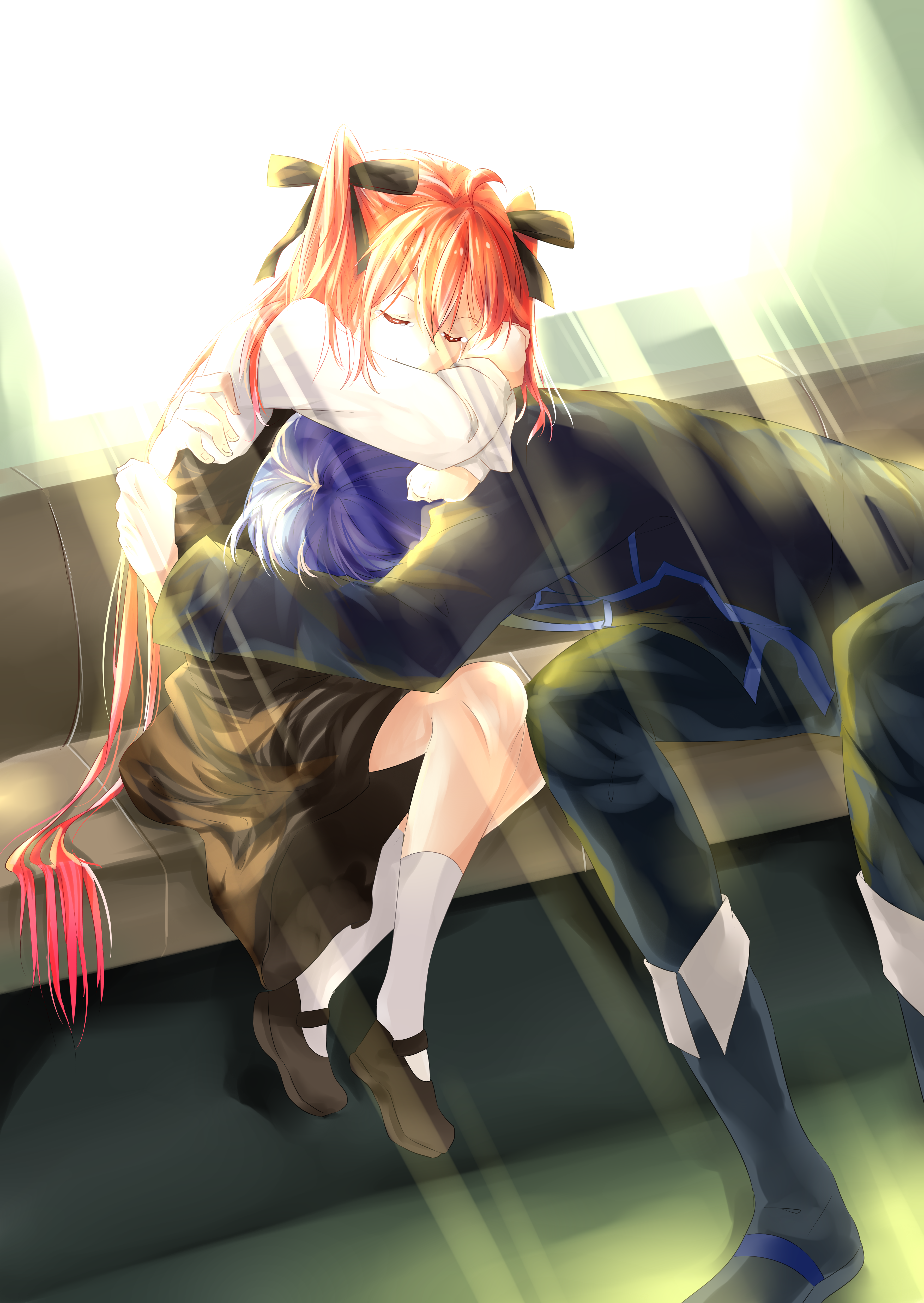 Anime Black Bullet Hugging 3543x4996