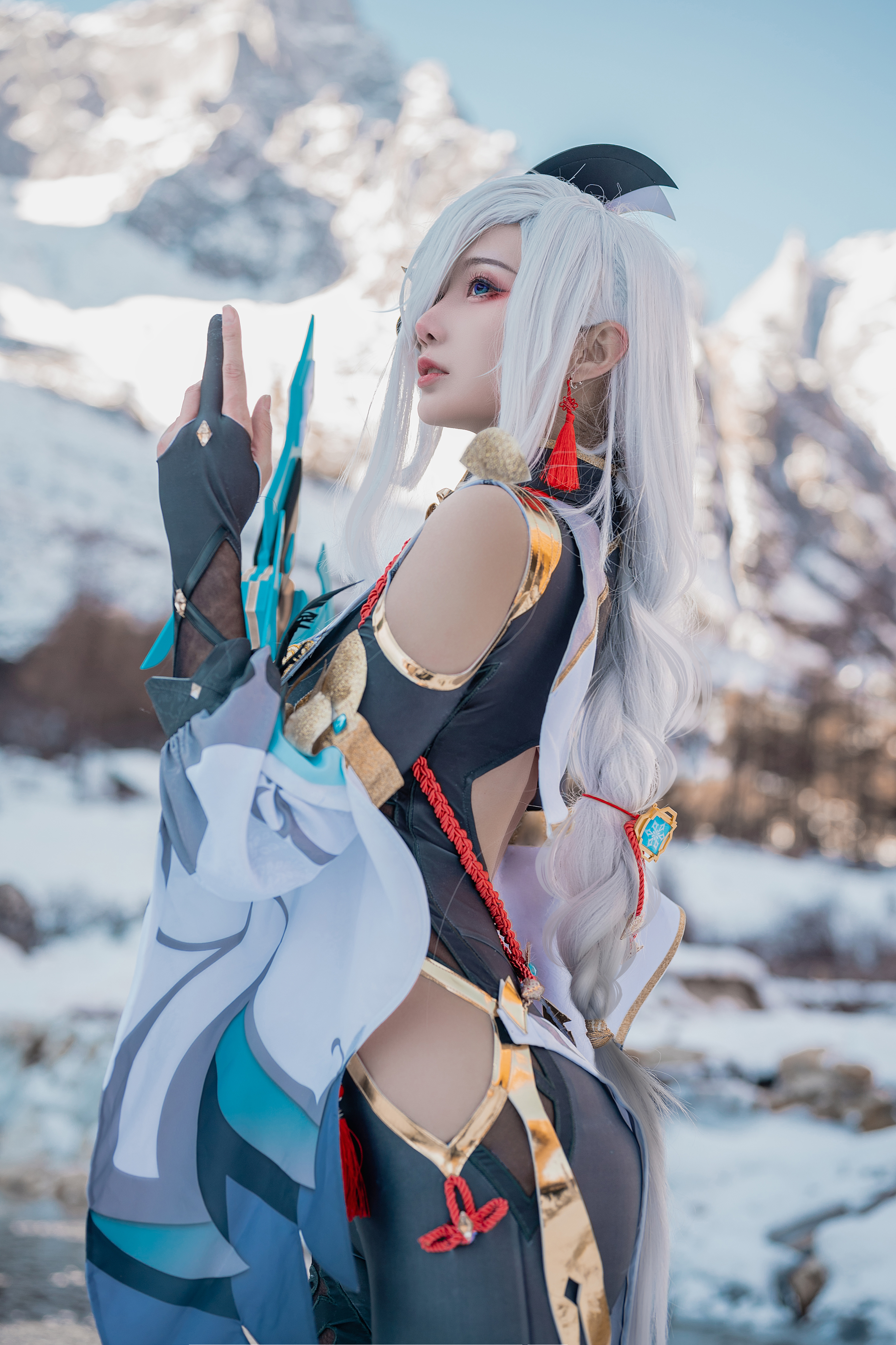 Ruyuehui Cosplay Shenhe Genshin Impact Genshin Impact Asian 3016x4528