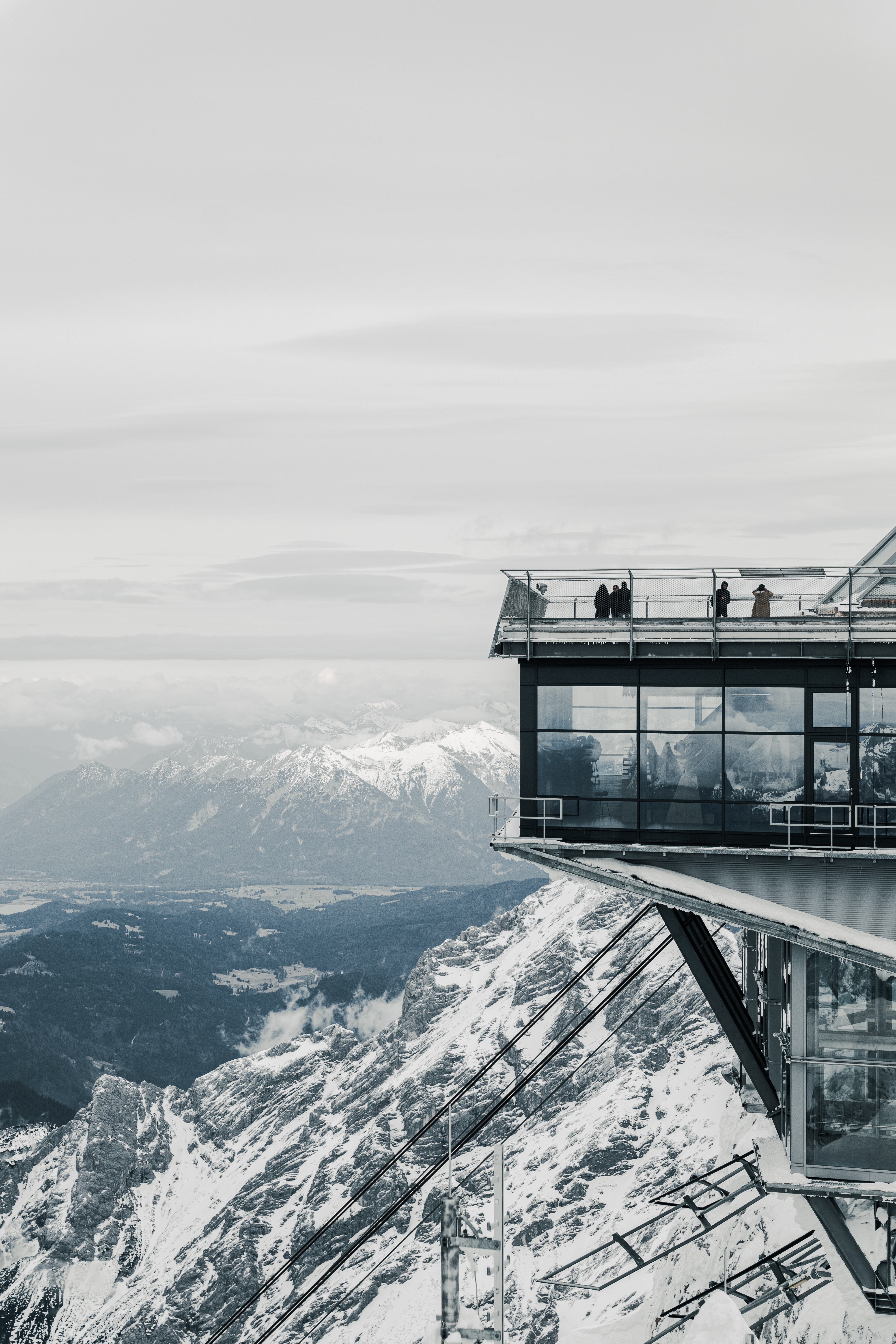 Zugspitze Architecture Mountains Snow Cold Austria Germany 4000x6000