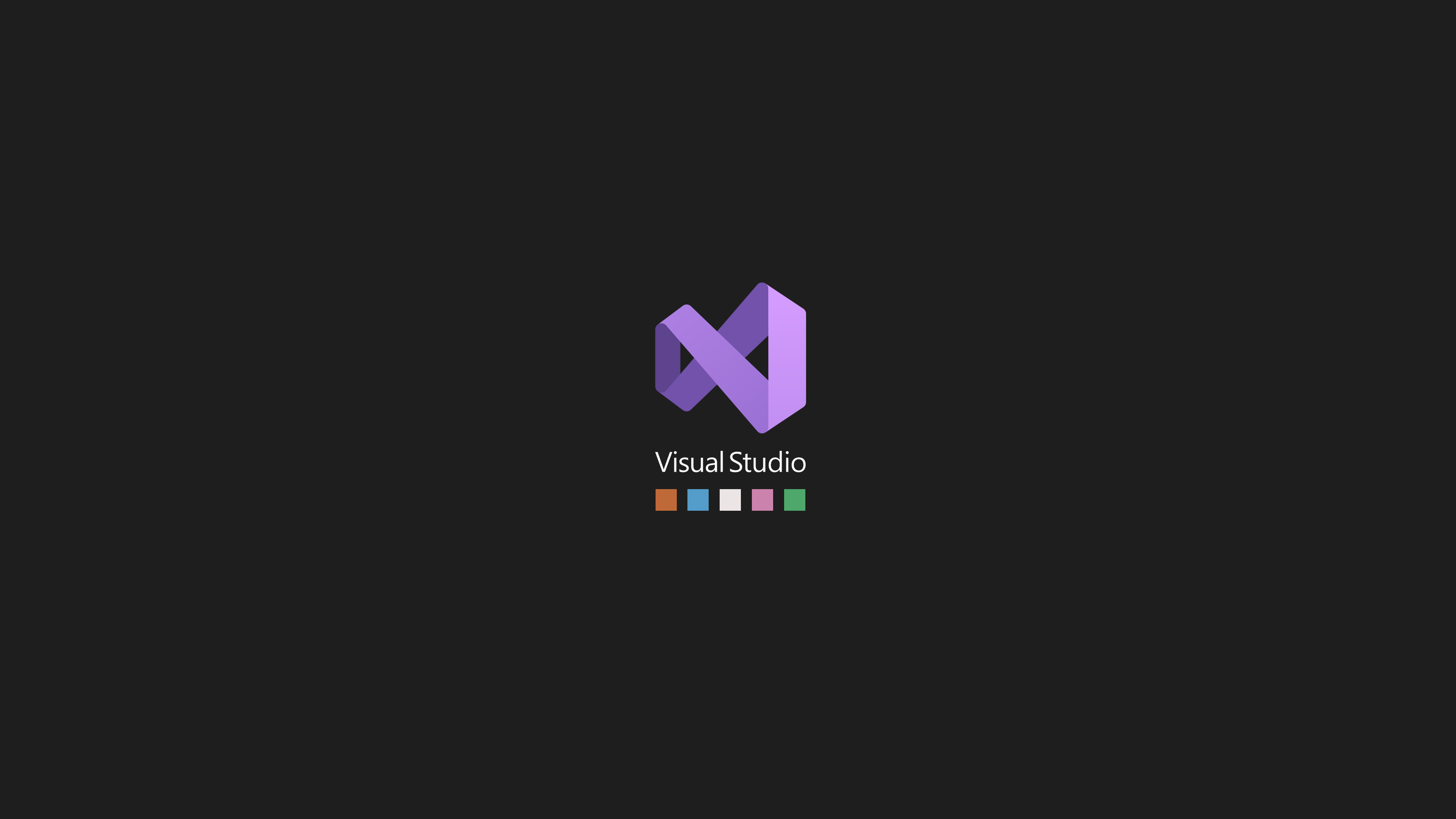 Visual Studio Microsoft Programming Software Minimalism Simple Background Logo 3840x2160
