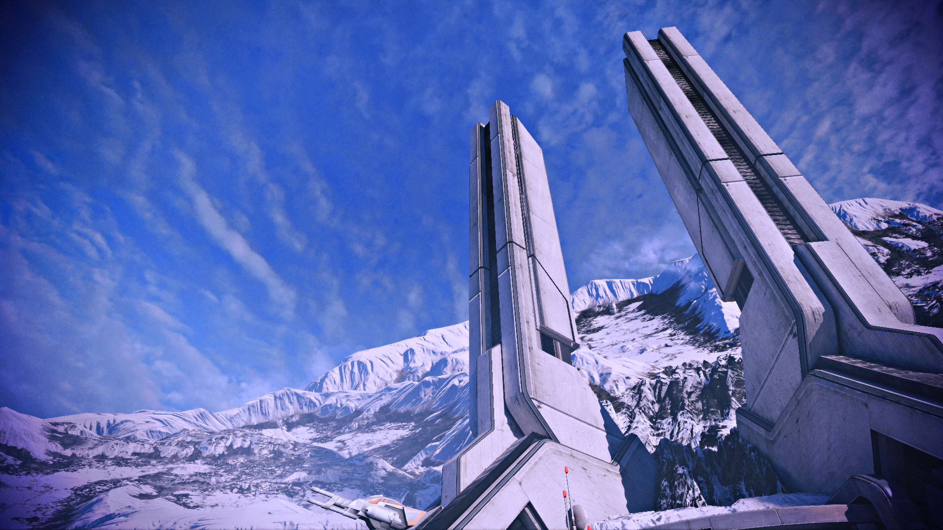 Video Games Mass Effect 3 Mass Effect Legendary Edition Sky Clouds Mountains Snow Blue White 1920x1080