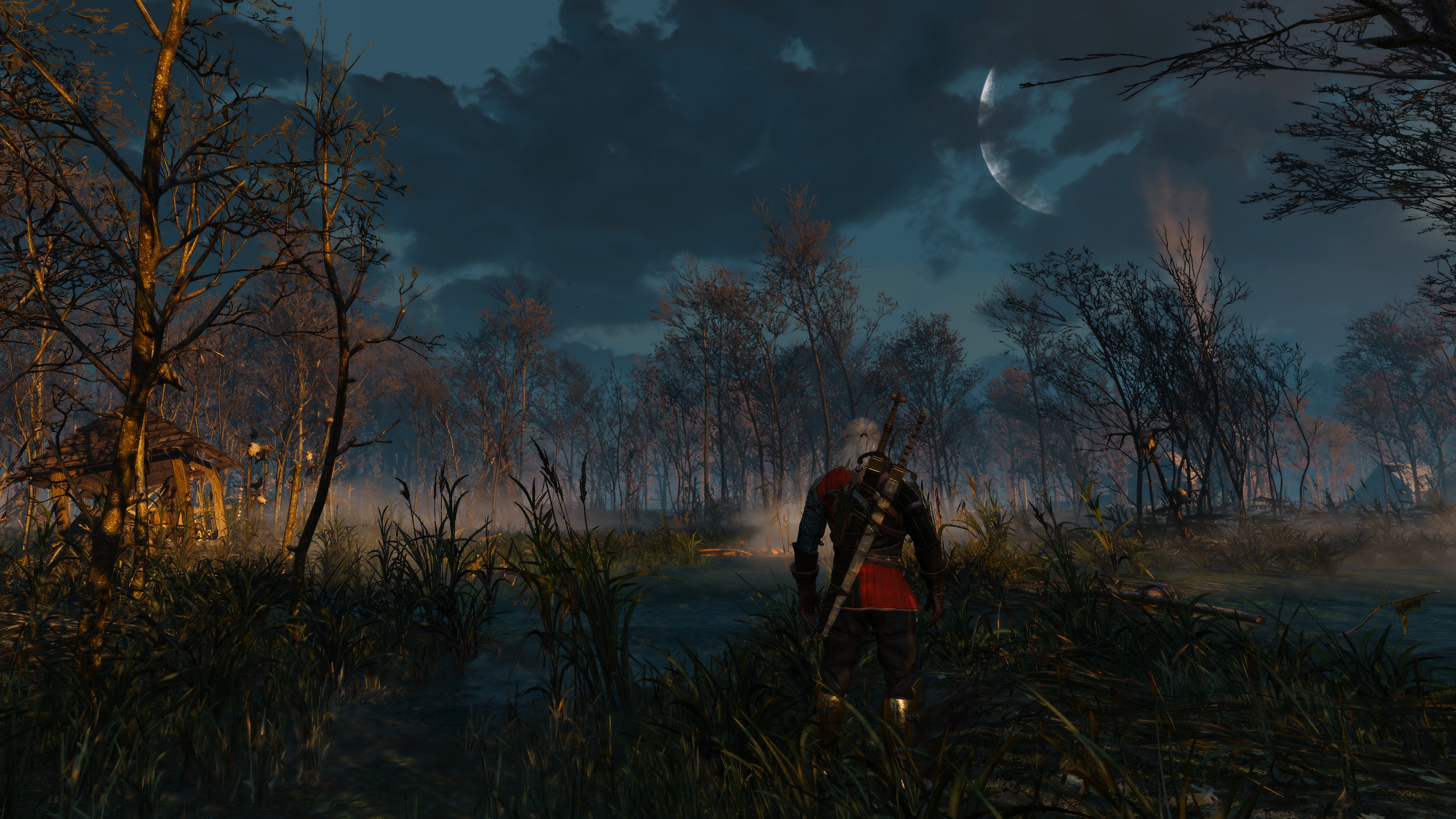 The Witcher 3 Wild Hunt Screen Shot PC Gaming Swamp Geralt Of Rivia 3840x2160
