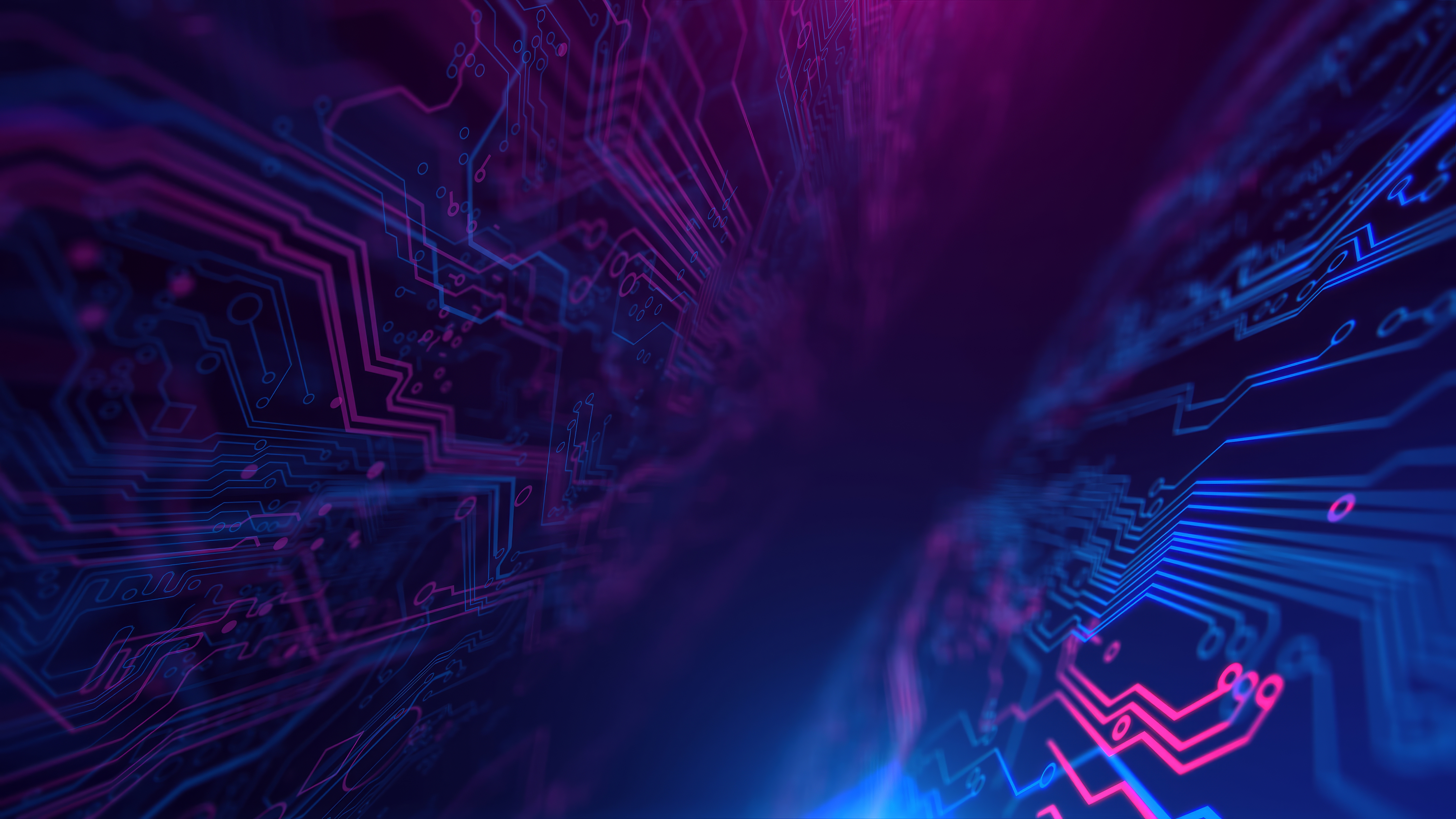Circuits Abstract Blue Pink 5000x2812