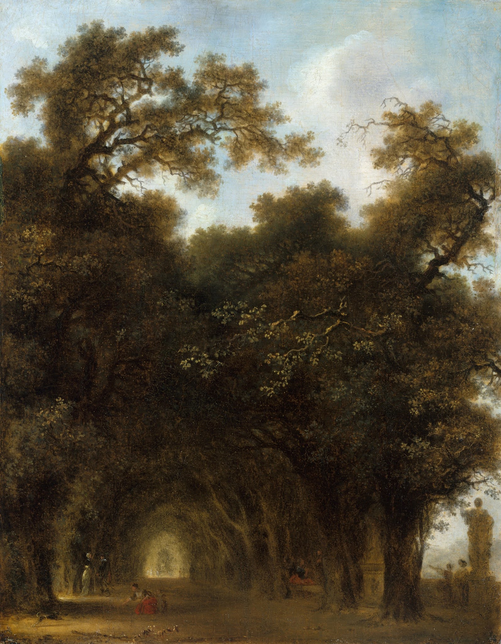 Classic Art Painting Jean Honore Fragonard Trees Road 1594x2048