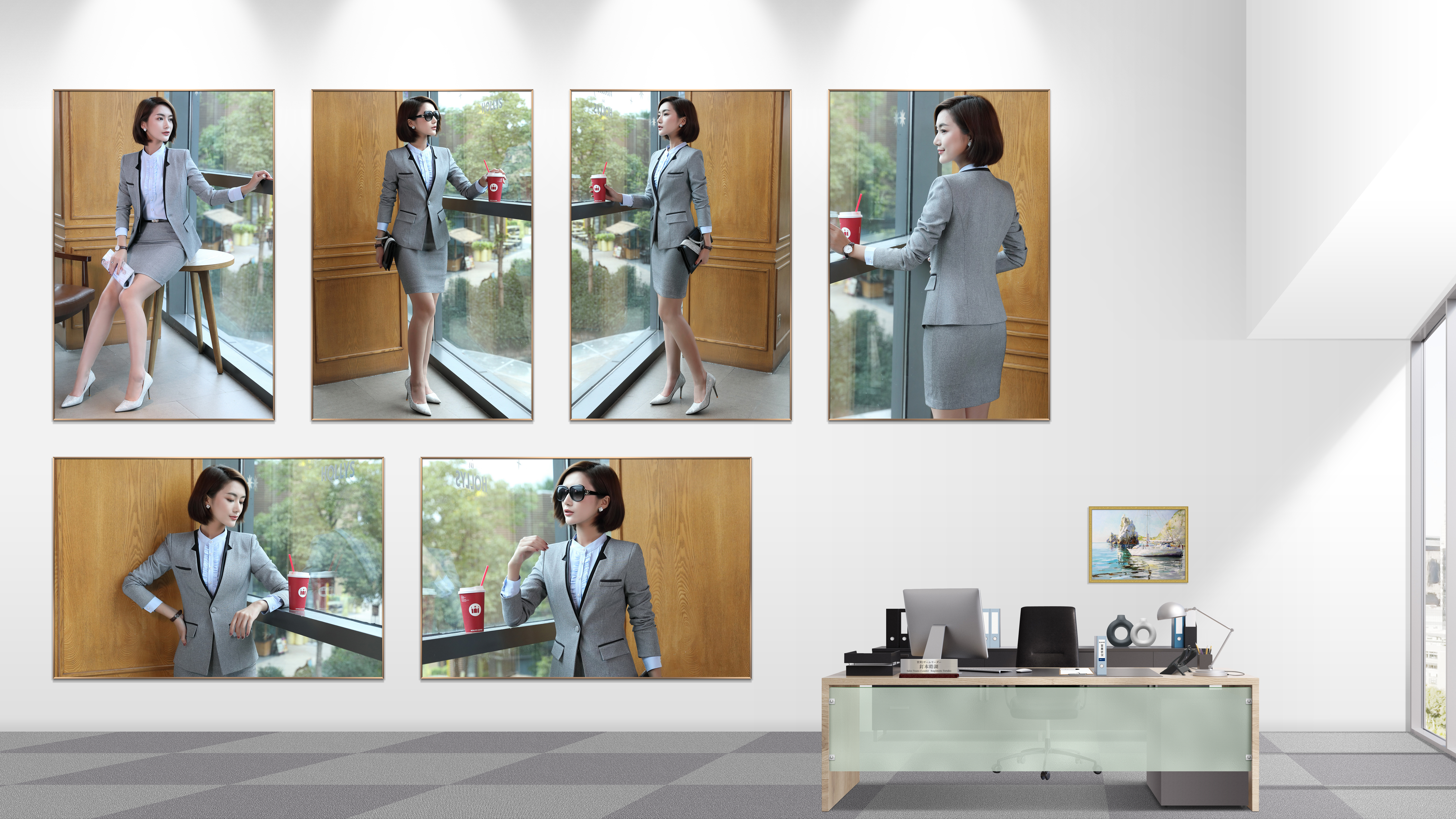 Women Office Business Women Sales Team Leader Business Suit Asian 8000x4500