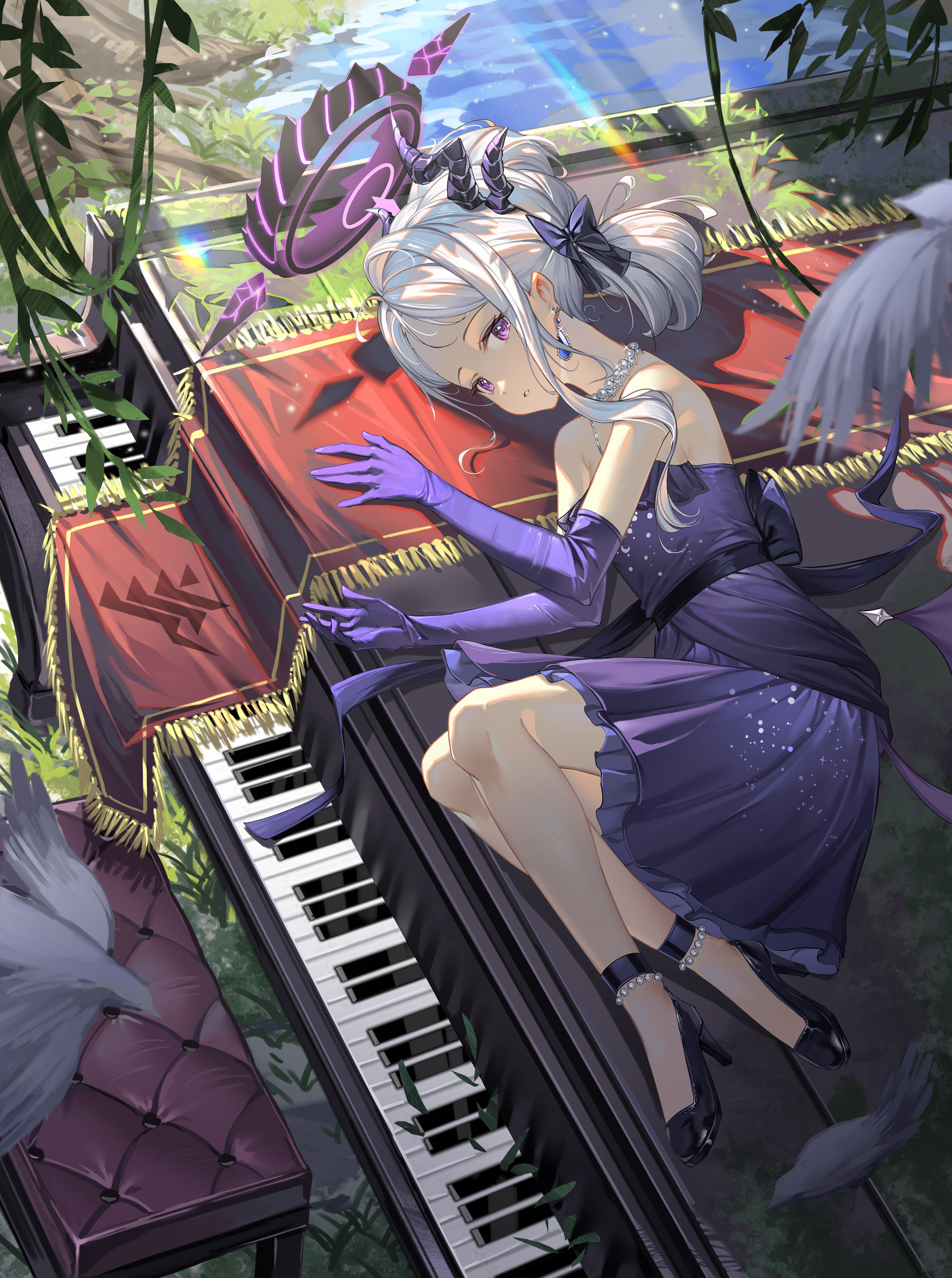 Anime Anime Girls Portrait Display Piano 3396x4559