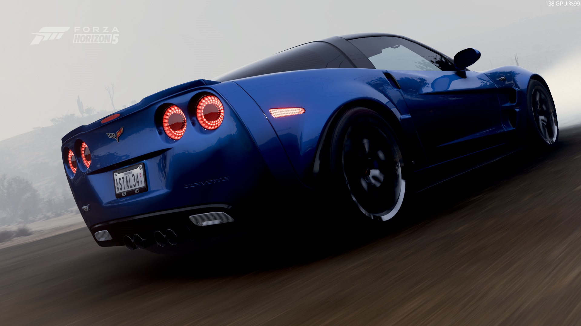 Corvette Chevrolet Corvette C6 American Car Muscle Cars Fog Rolling Shot USA Car Vehicle Forza Horiz 1919x1079