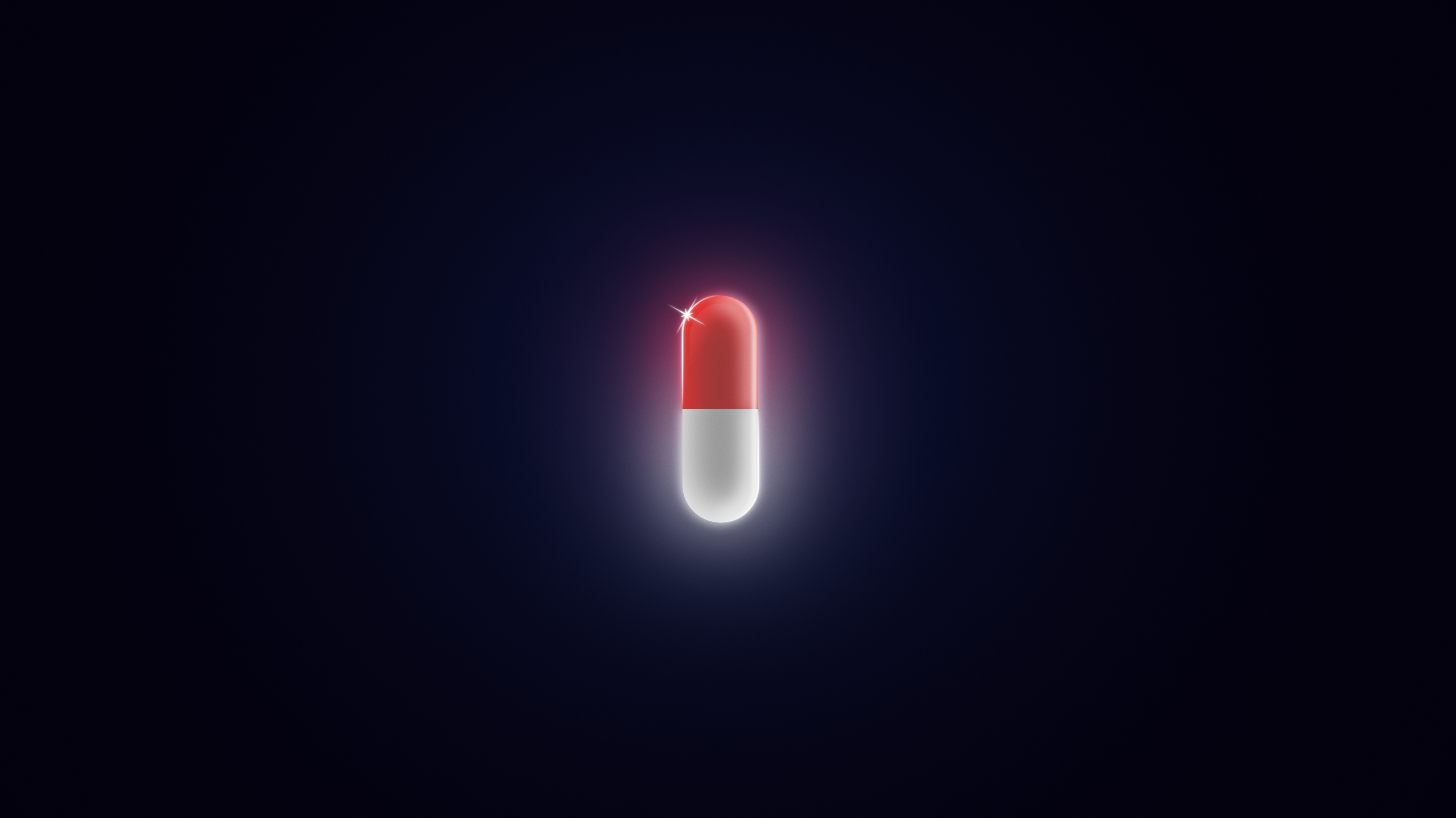 Minimalism Glowing Pills Medicine 4K Illustration Graphic Design Shapes Dark Shiny Digital Art Simpl 3840x2160