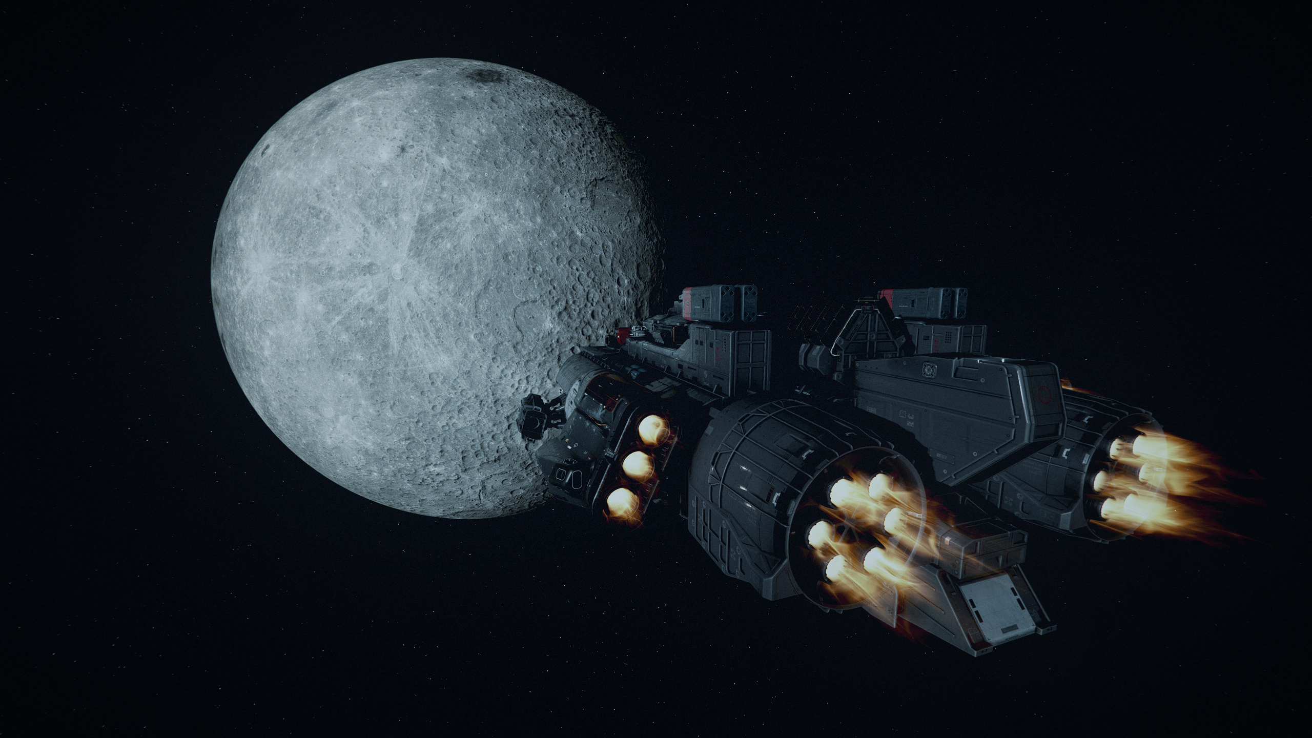 Starfield Video Game Bethesda Softworks Space Spaceship RPG Science Fiction Lunar Screen Shot Video  2560x1440