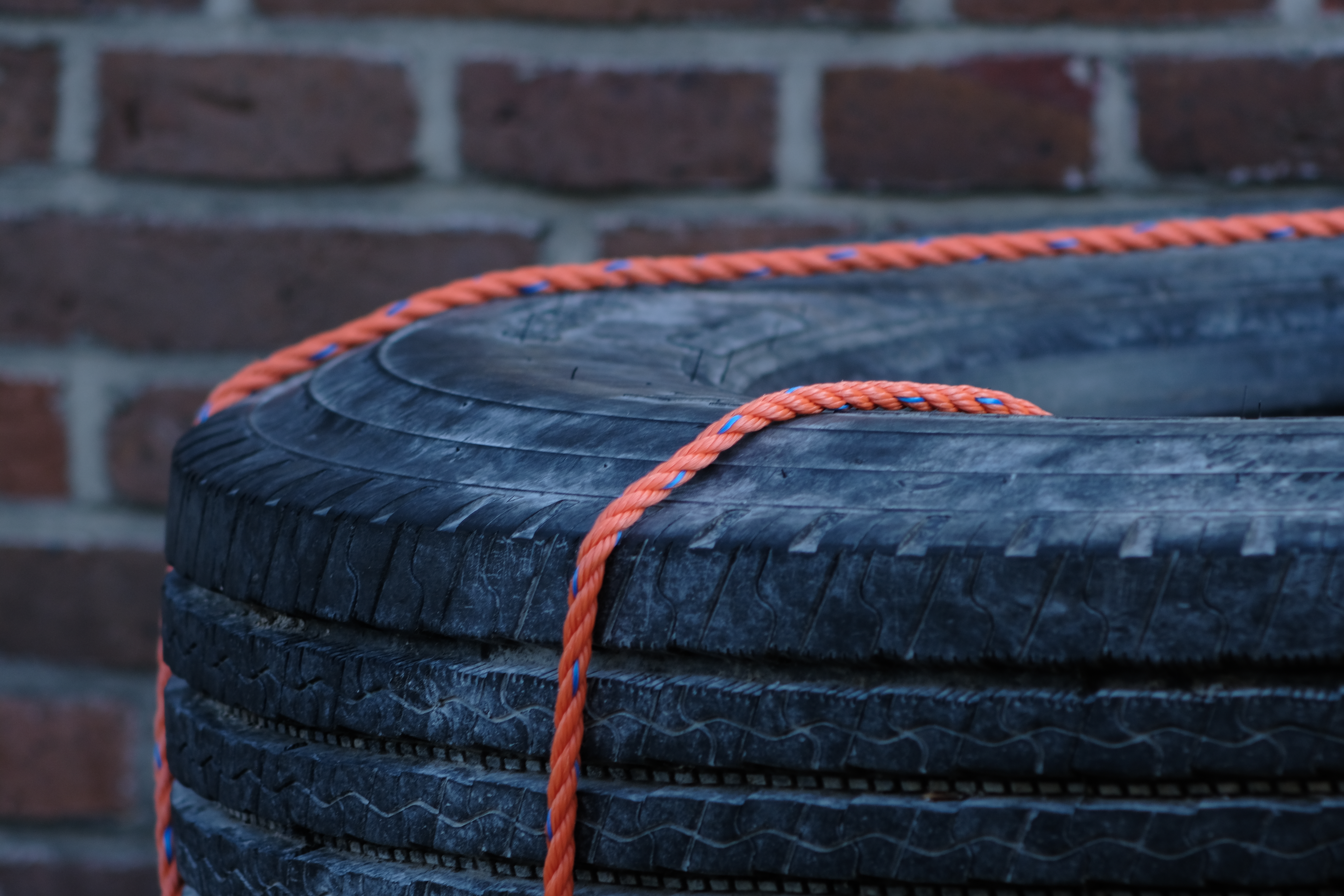 Contrast Ropes Tires Wall Depth Of Field Photography 6240x4160