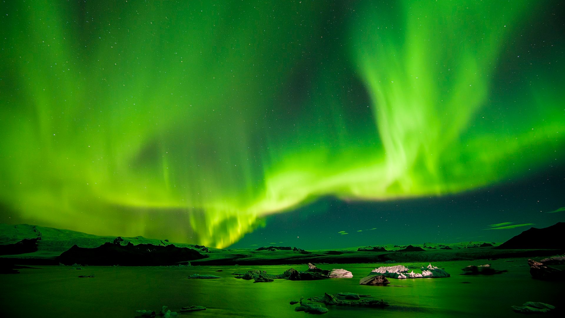 Aurorae Green Nature Landscape 1920x1080