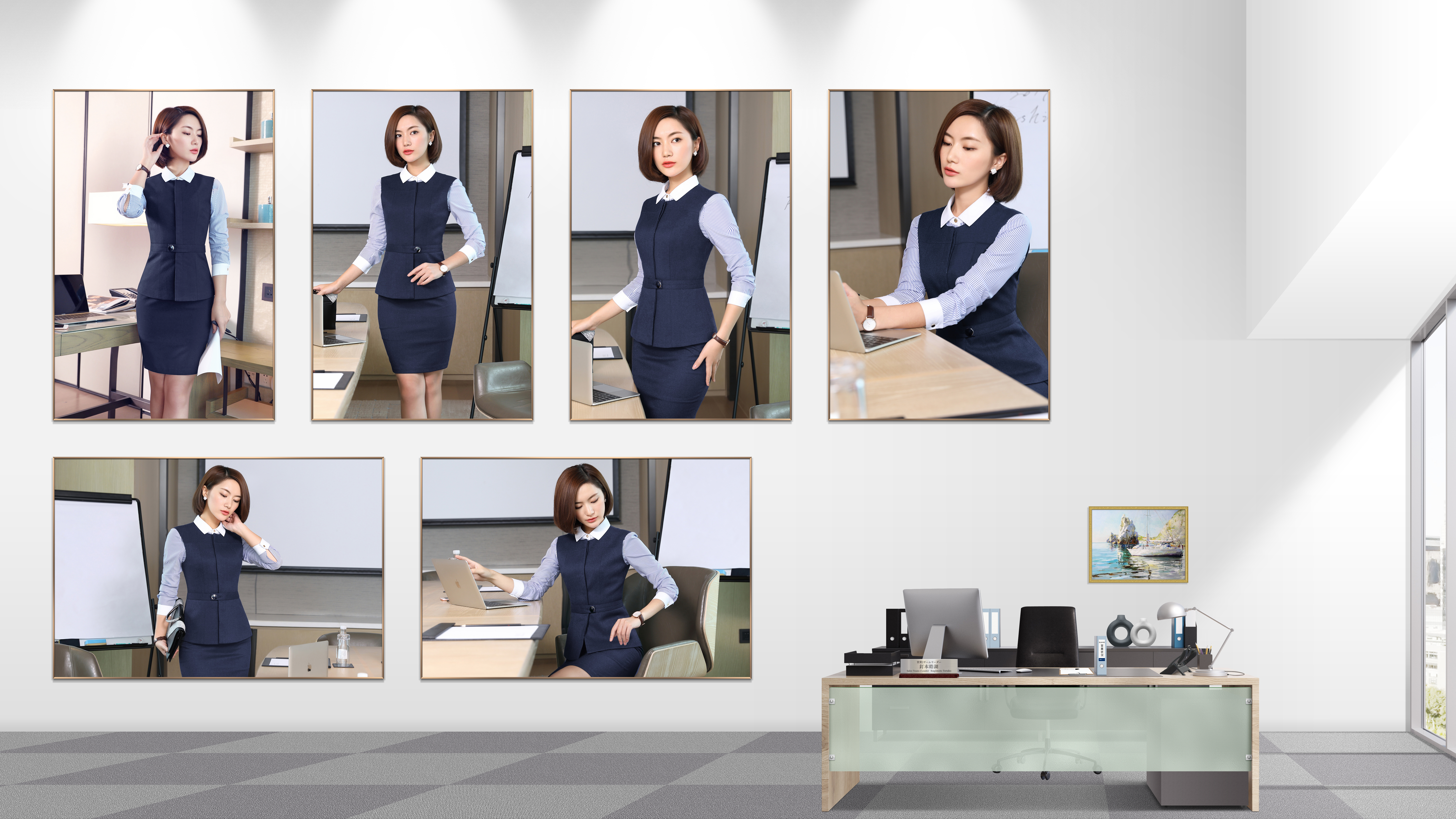 Women Office Sales Team Leader Business Women Business Suit Asian 8000x4500