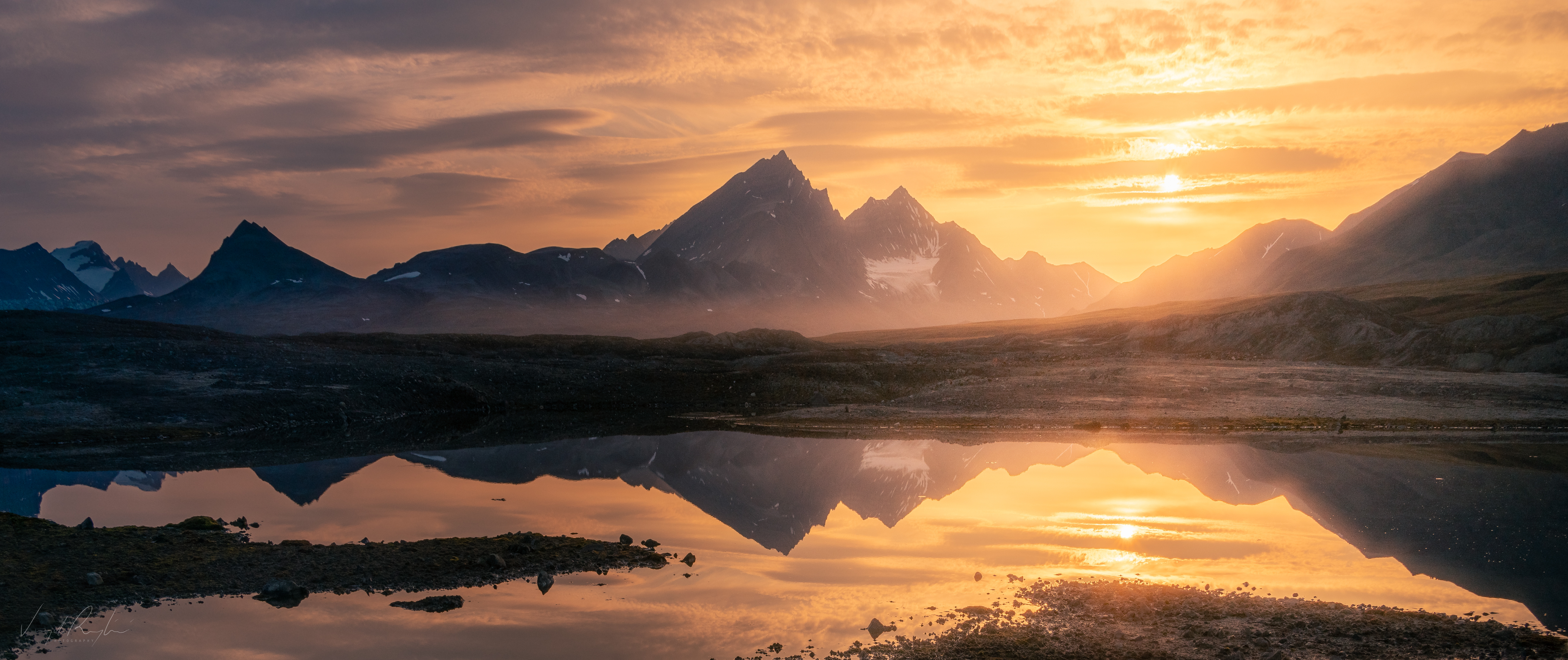 Photography Virgil Reglioni Nature Sky Sunlight Sunset Environment Morning Calm Waters Landscape Mis 5119x2155