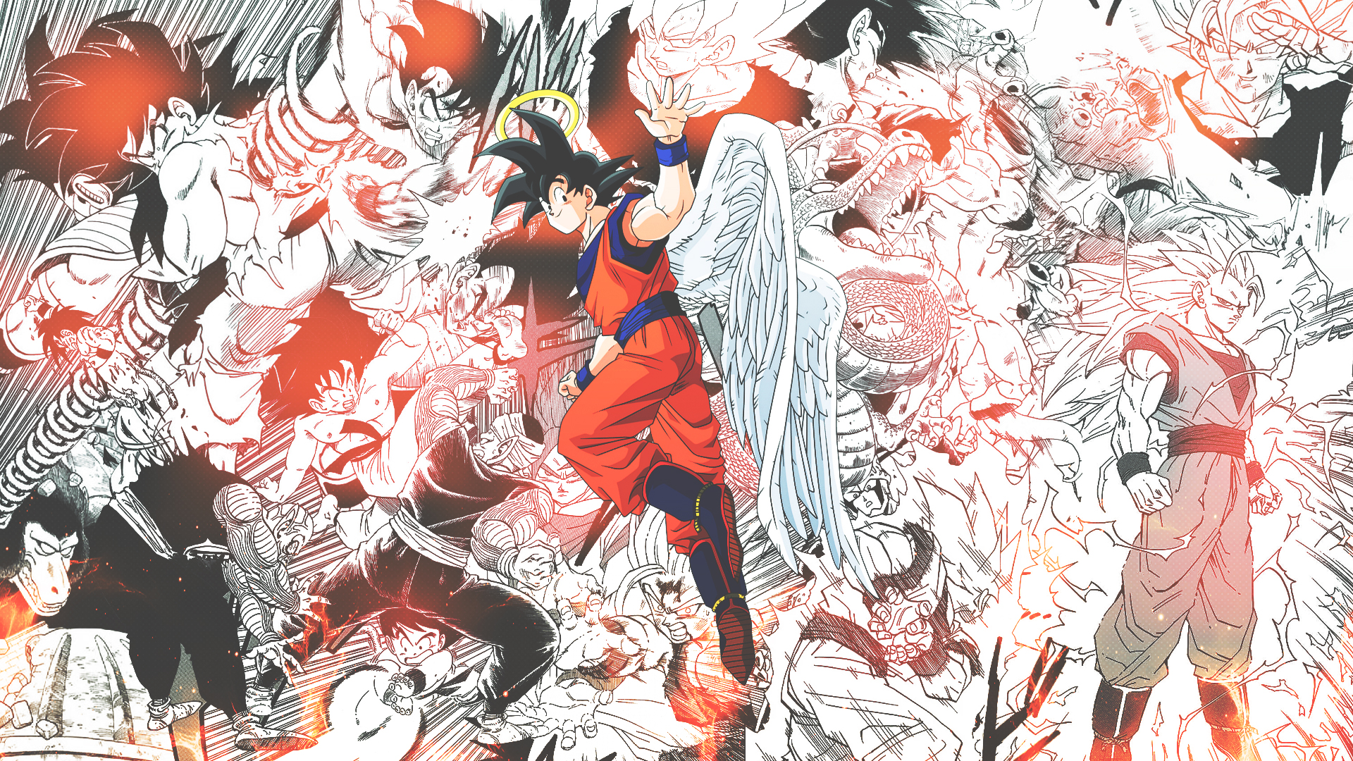 Manga DinocoZero Dragon Ball Son Goku Wings Saiyan 1920x1080