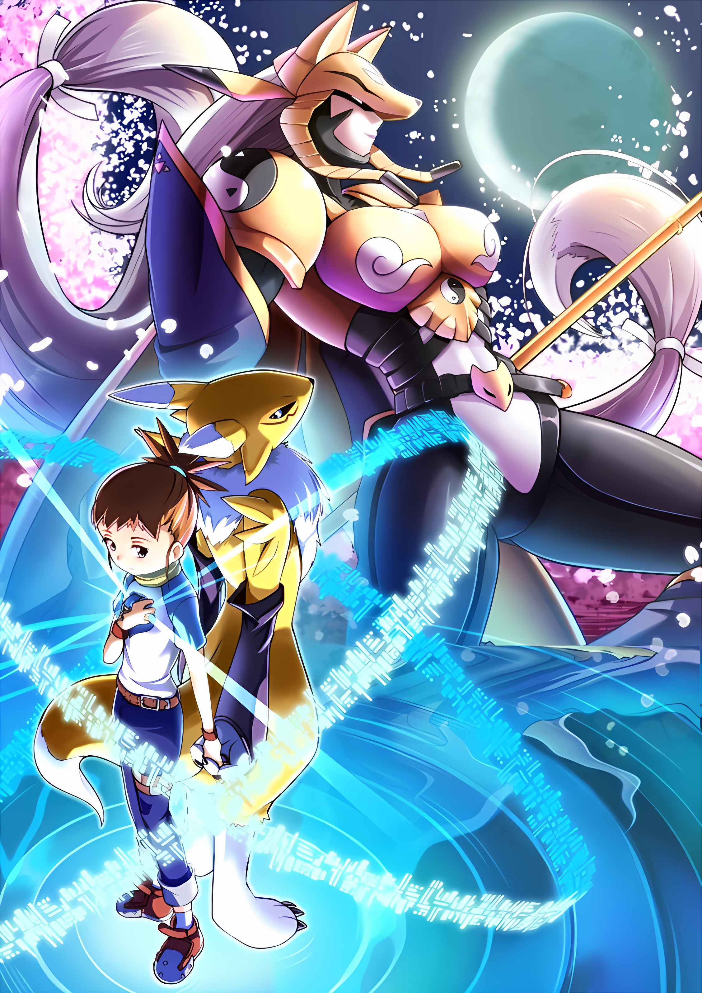 Digimon Digimon Tamers Renamon Sakuyamon Rika Nonaka 2256x3188