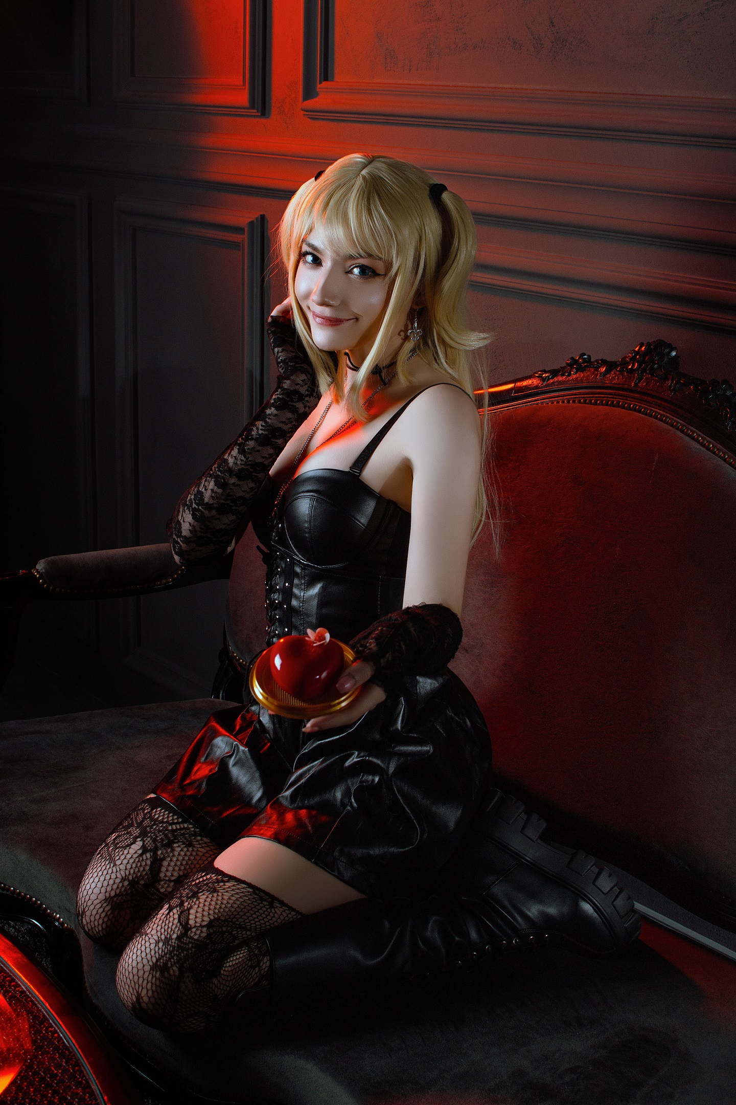 Women Cosplay Misa Amane Black Clothing Death Note 1440x2160