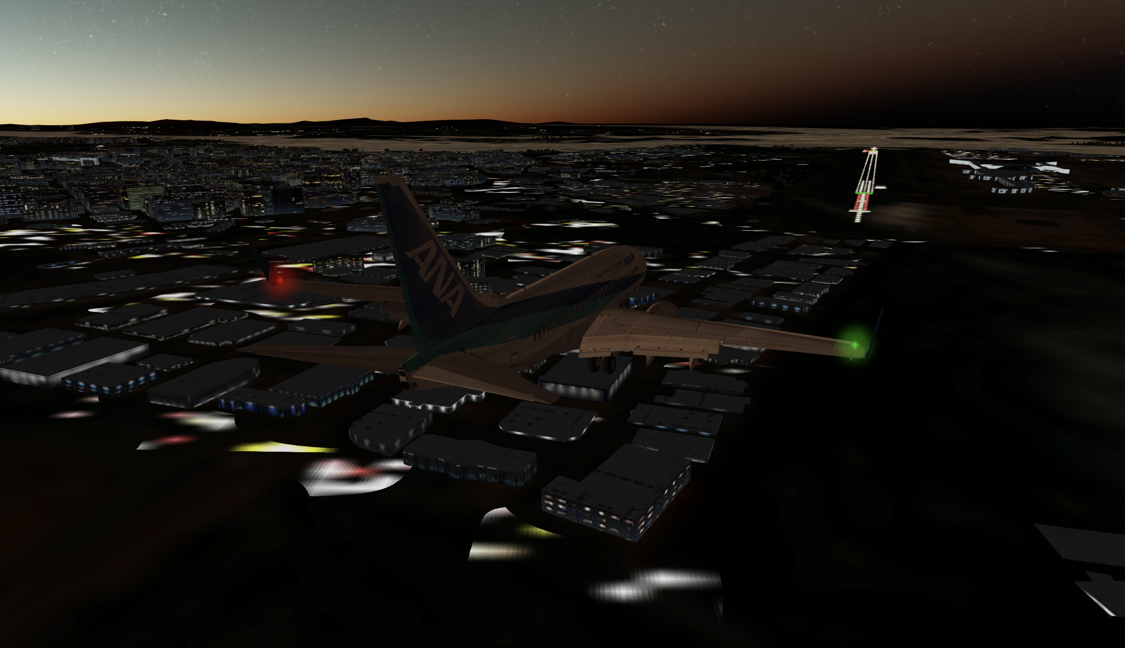 Airplane Environment Scenery Game Simulator Digital Art Low Light 2248x1294