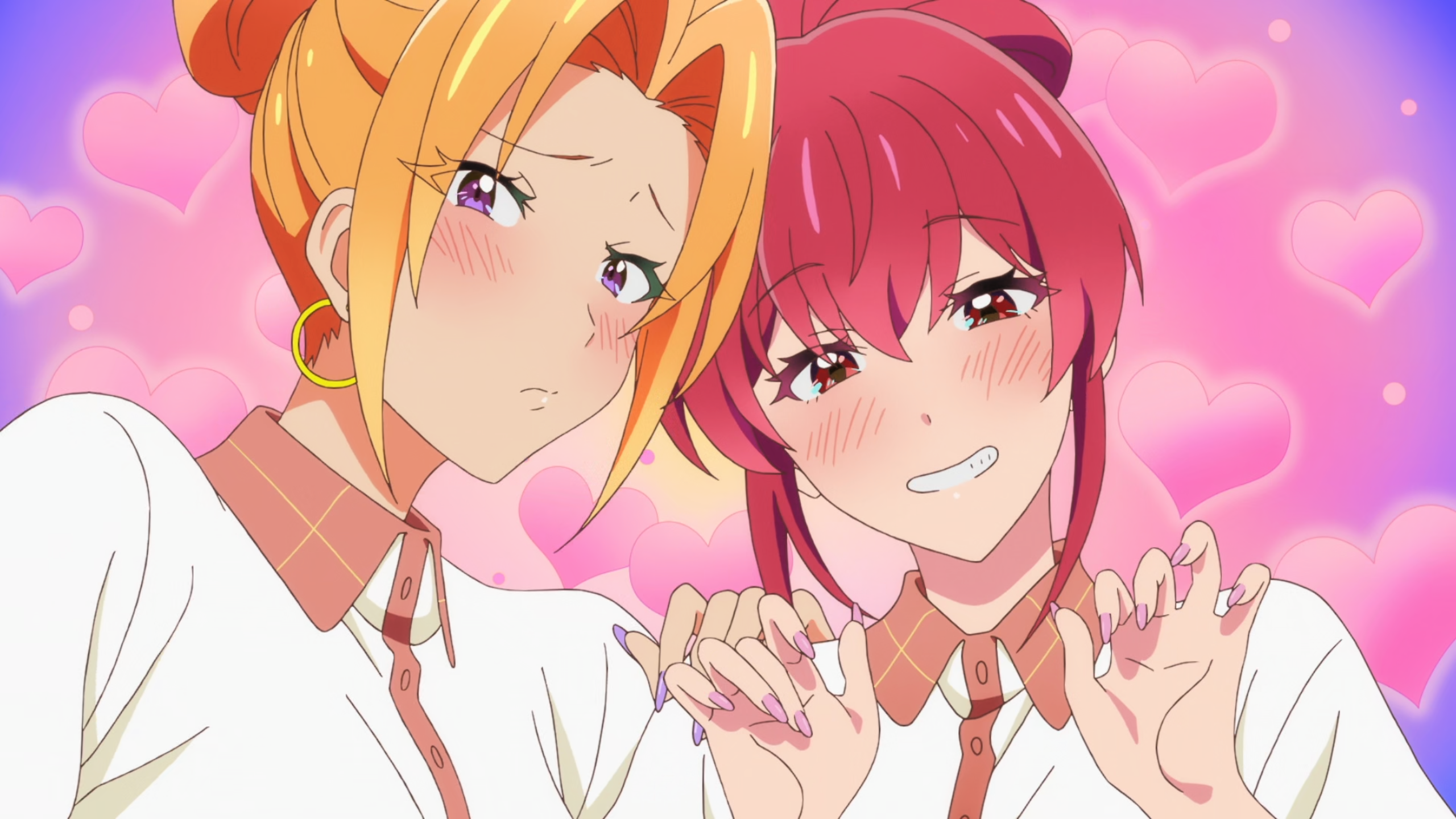 More Than A Married Couple But Not Lovers Gyaru Anime Anime Girls Redhead Smiling Blushing Nails Ani 2560x1440