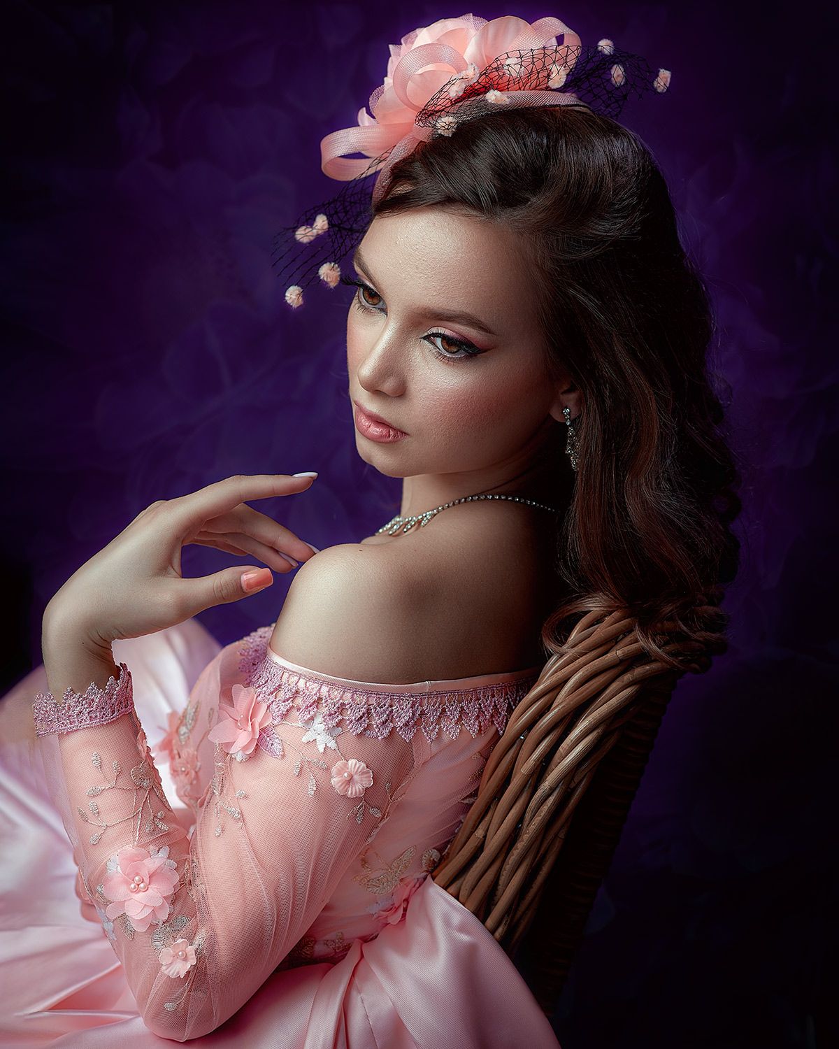 Vadim Kuzmichev Women Makeup Glamour Pink Clothing Portrait 1200x1500