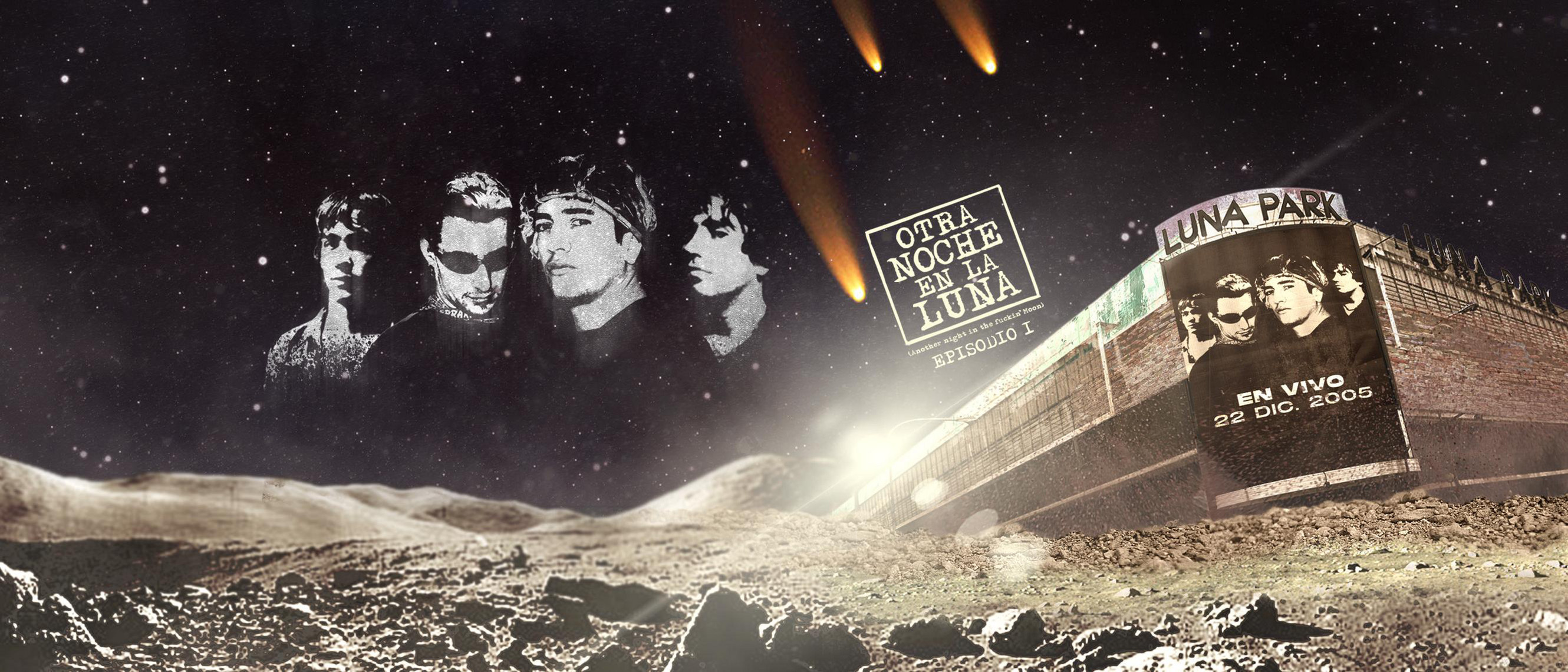 Rock Bands Rock Music Argentina Moon Stars Night Intoxicados 2660x1140