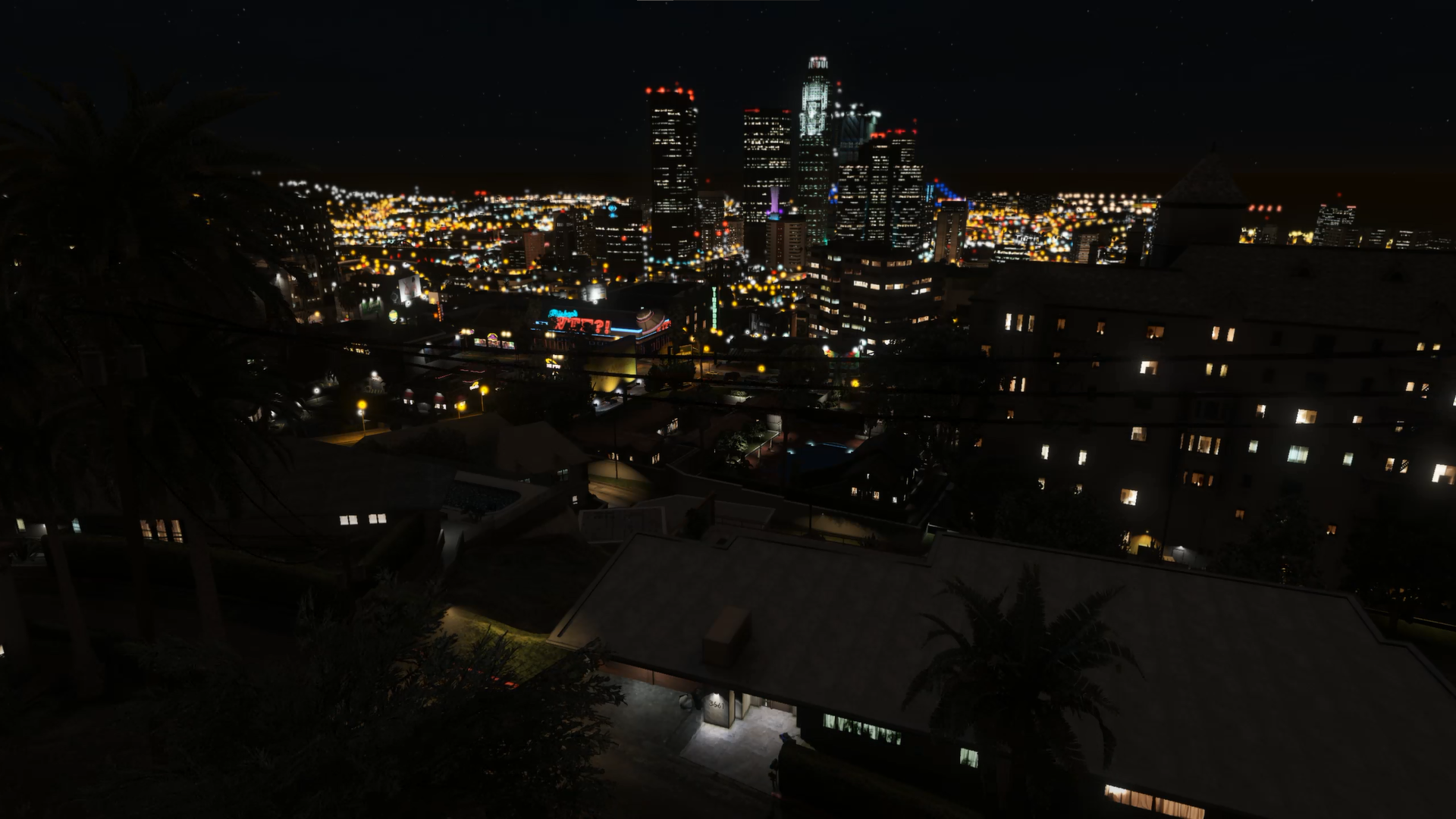 Grand Theft Auto V Night City City Lights Apartments Grand Theft Auto 1920x1080
