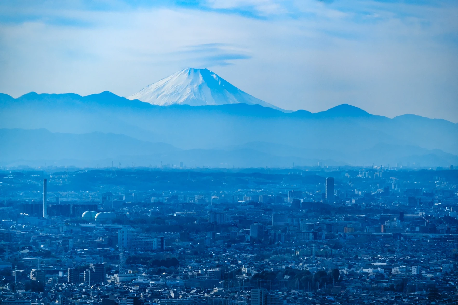 Cityscape Mount Fuji Blue Photography 1764x1176