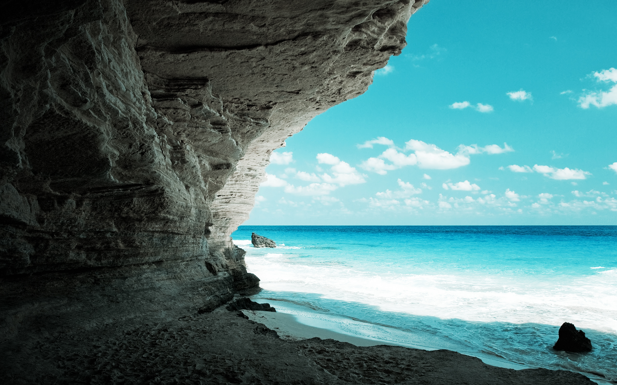 Photography Cave Sea Ageeba Beach Egypt Water Rocks Beach Mohamed Eltantawi 2560x1600