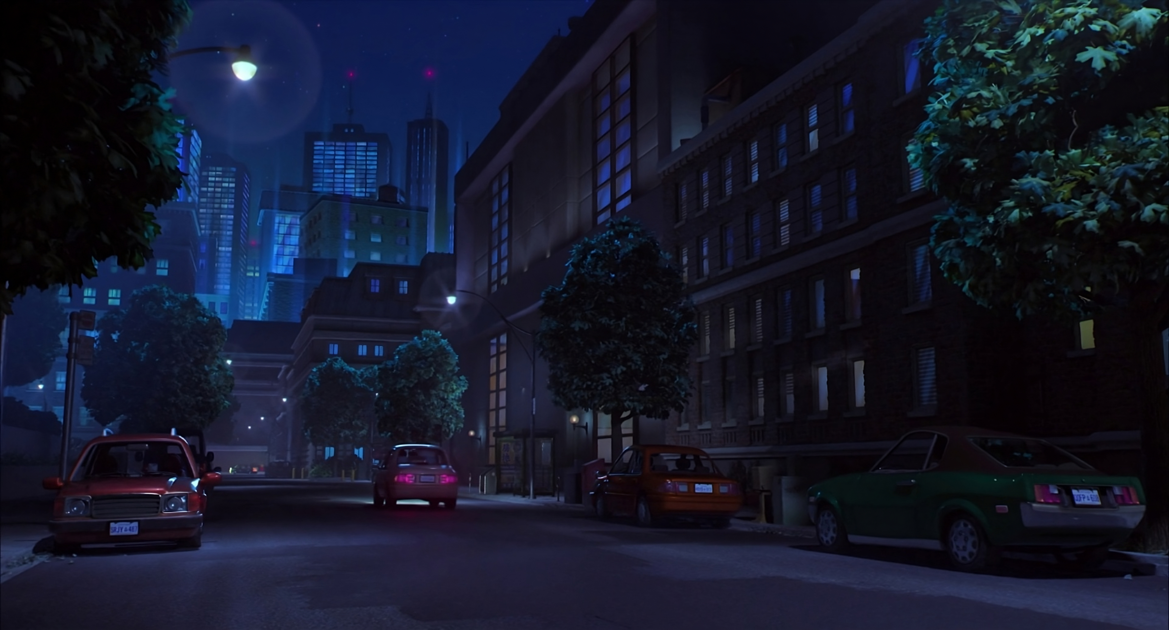 Muscle Cars Pixar Animation Studios Disney Turning Red Toronto Animation Night City Lights 3840x2072